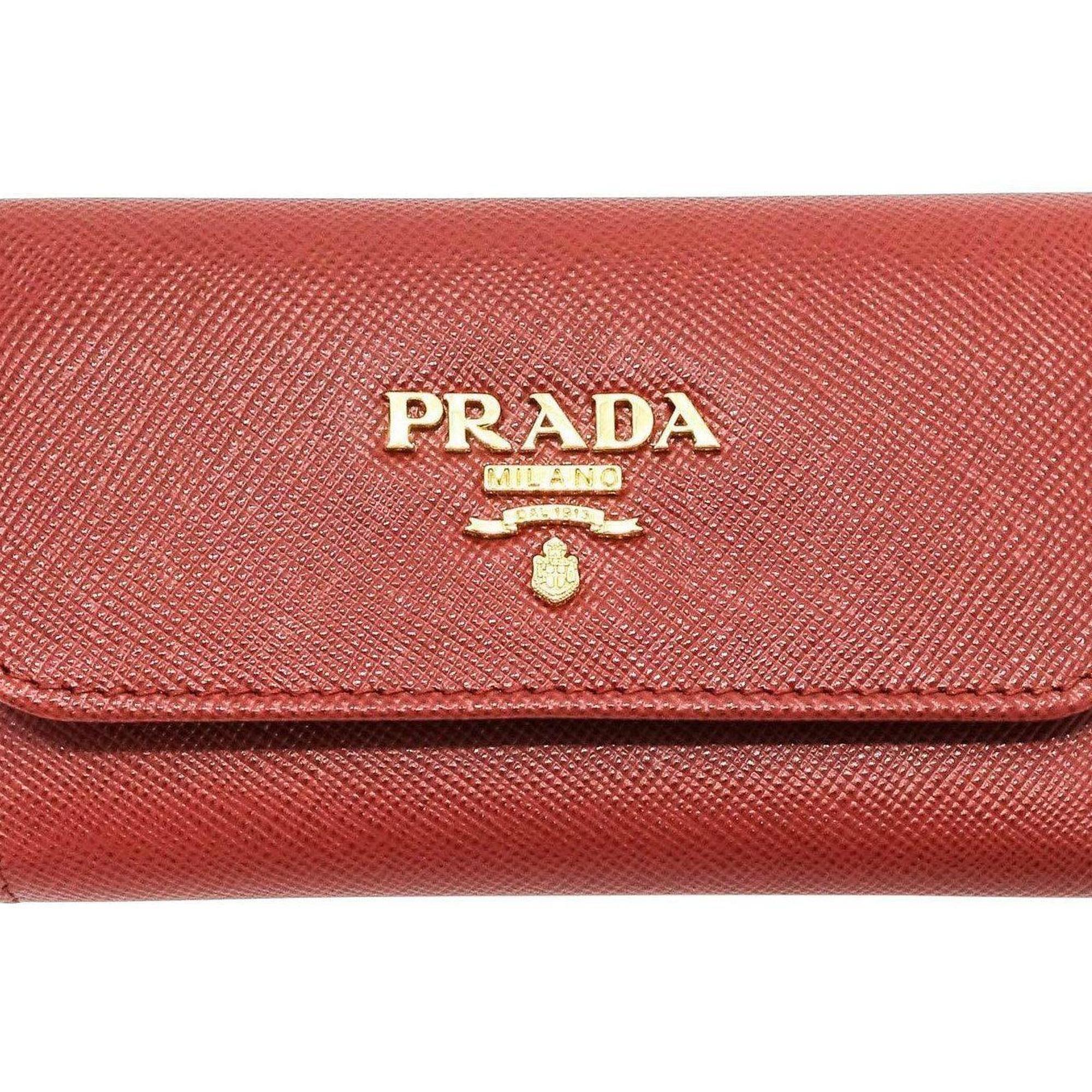 Prada Saffiano Leather 6 Key Holder