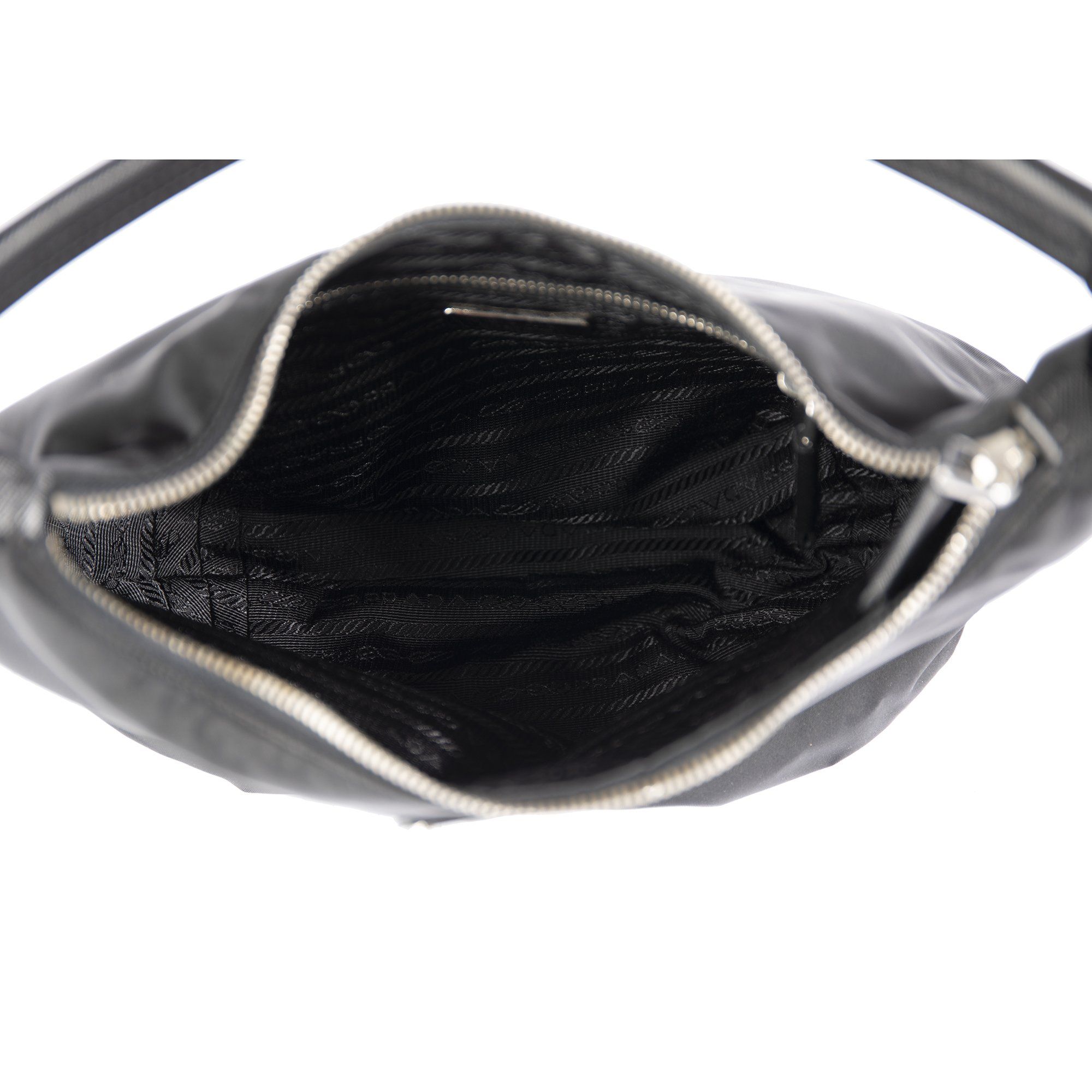 Prada Saffiano-Trimmed Tessuto Nylon Hobo