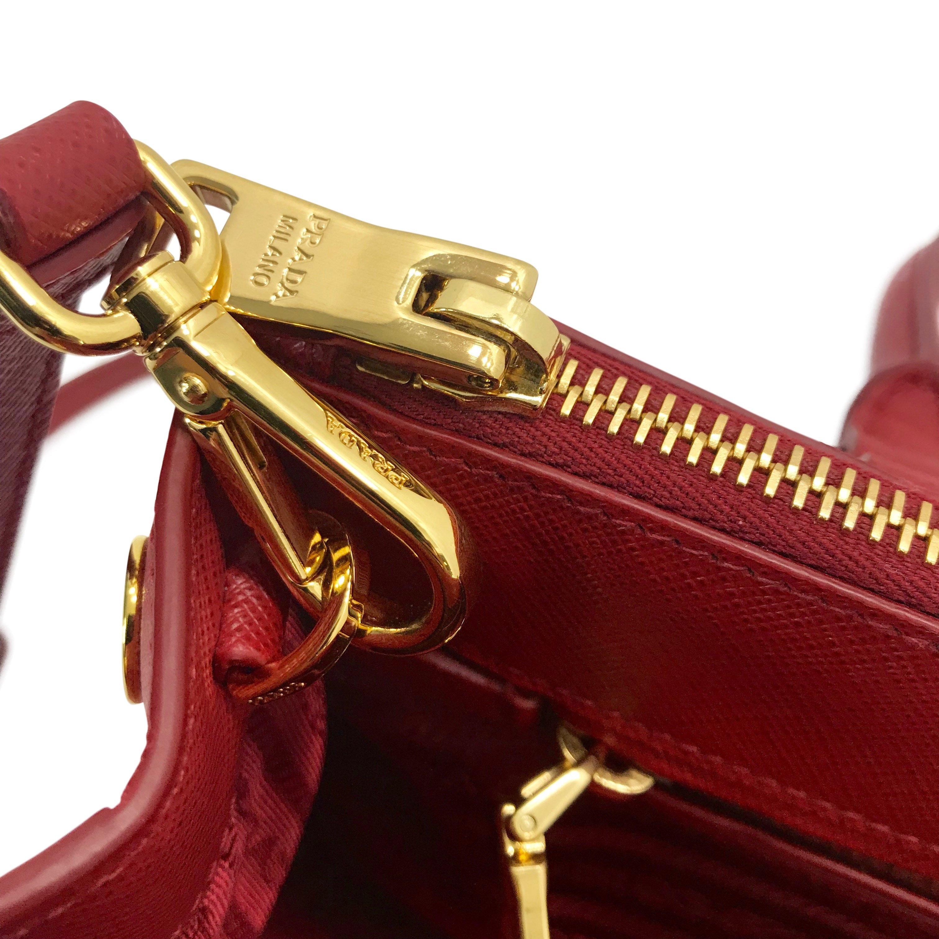 Prada Small Saffiano Lux Galleria Double Zip Tote