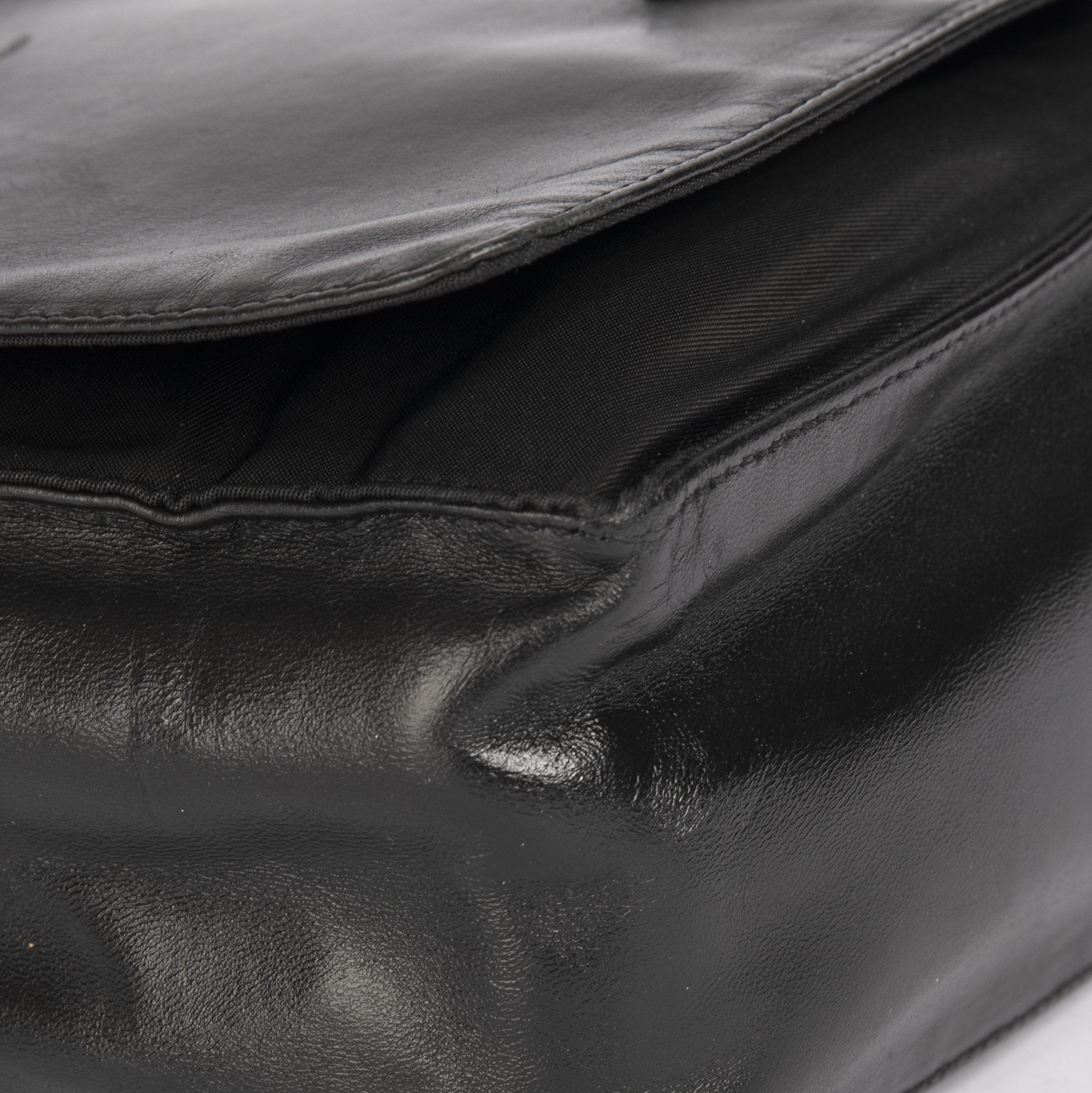 Prada Vintage Leather-Trimmed Tessuto Nylon Messenger Bag