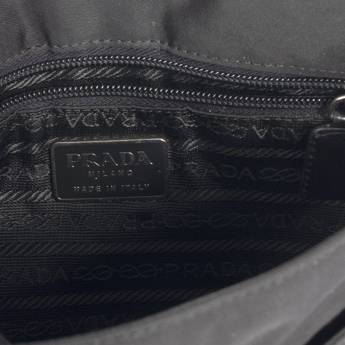 Prada Vintage Leather-Trimmed Tessuto Nylon Messenger Bag
