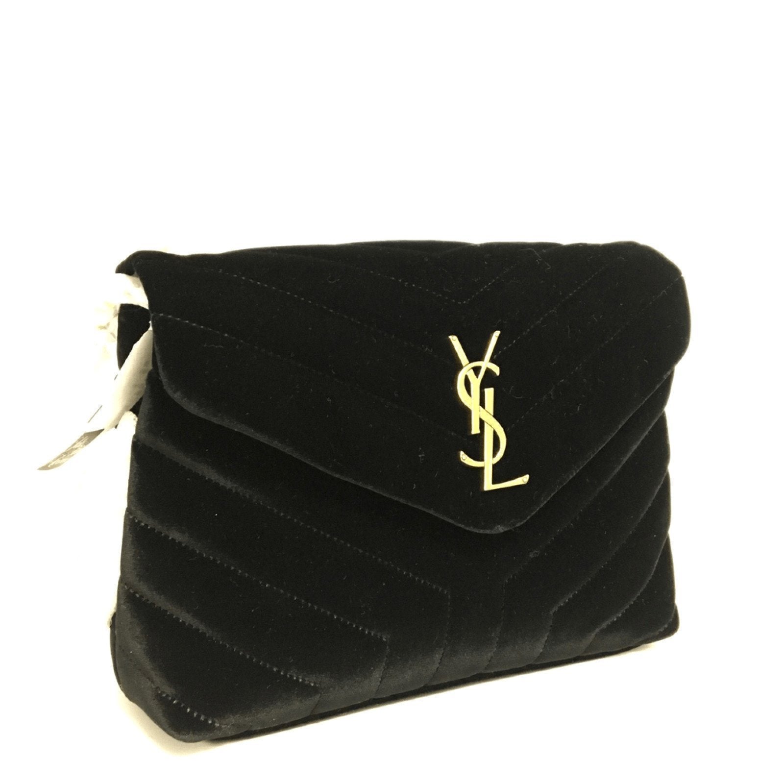 YSL Black Small Velvet Loulou