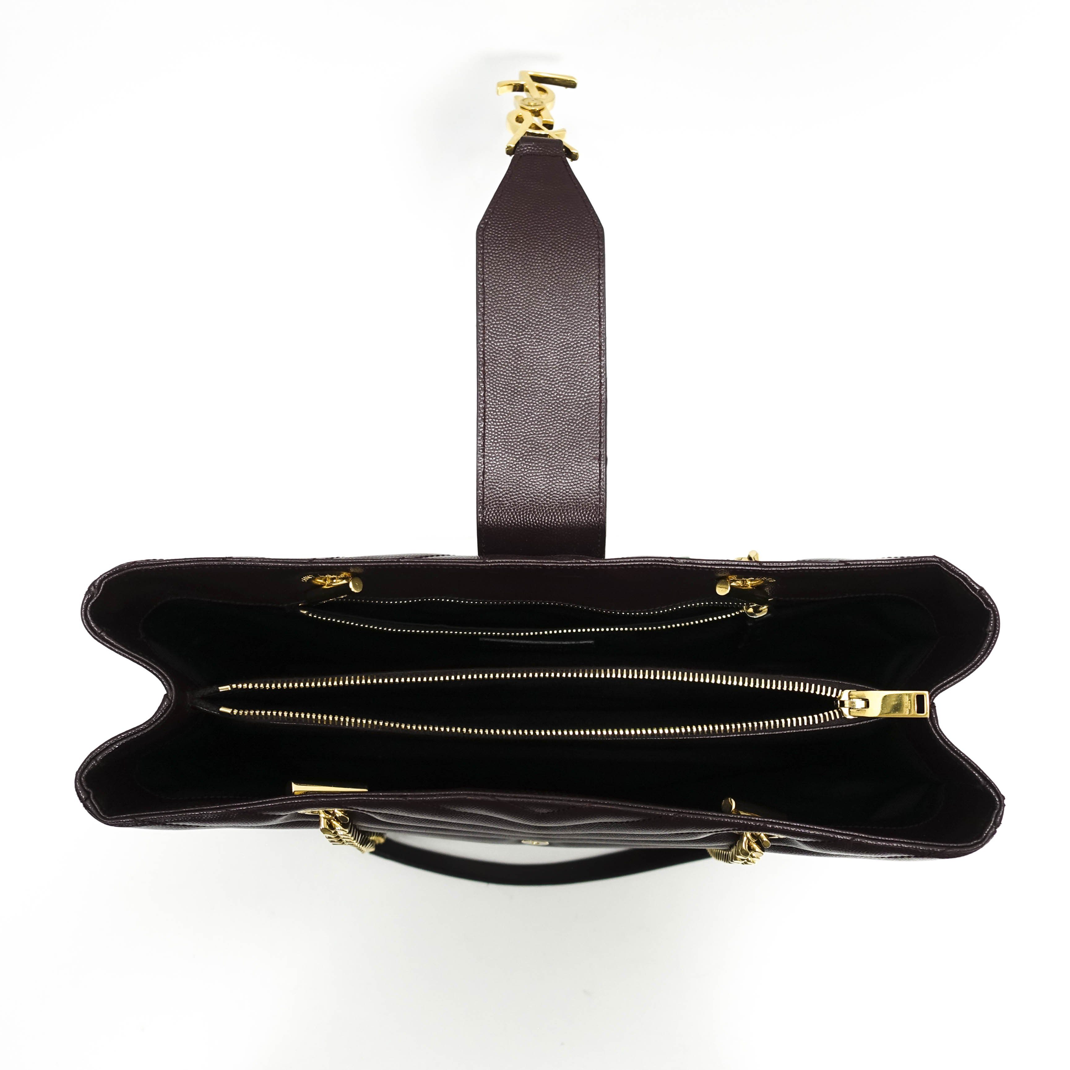 Yves Saint Laurent Cassandre Chain-Strap Matelasse Shopper Bag