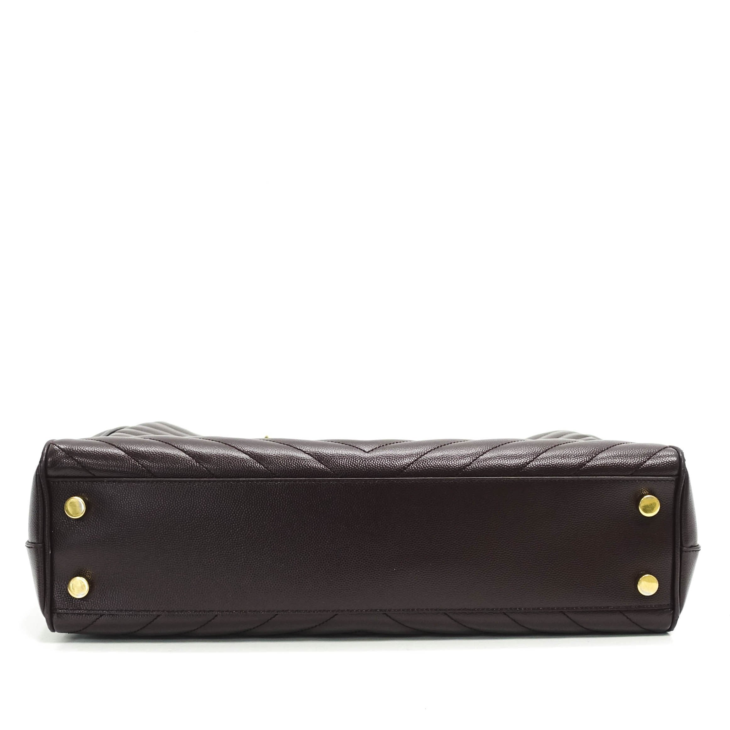 Yves Saint Laurent Cassandre Chain-Strap Matelasse Shopper Bag