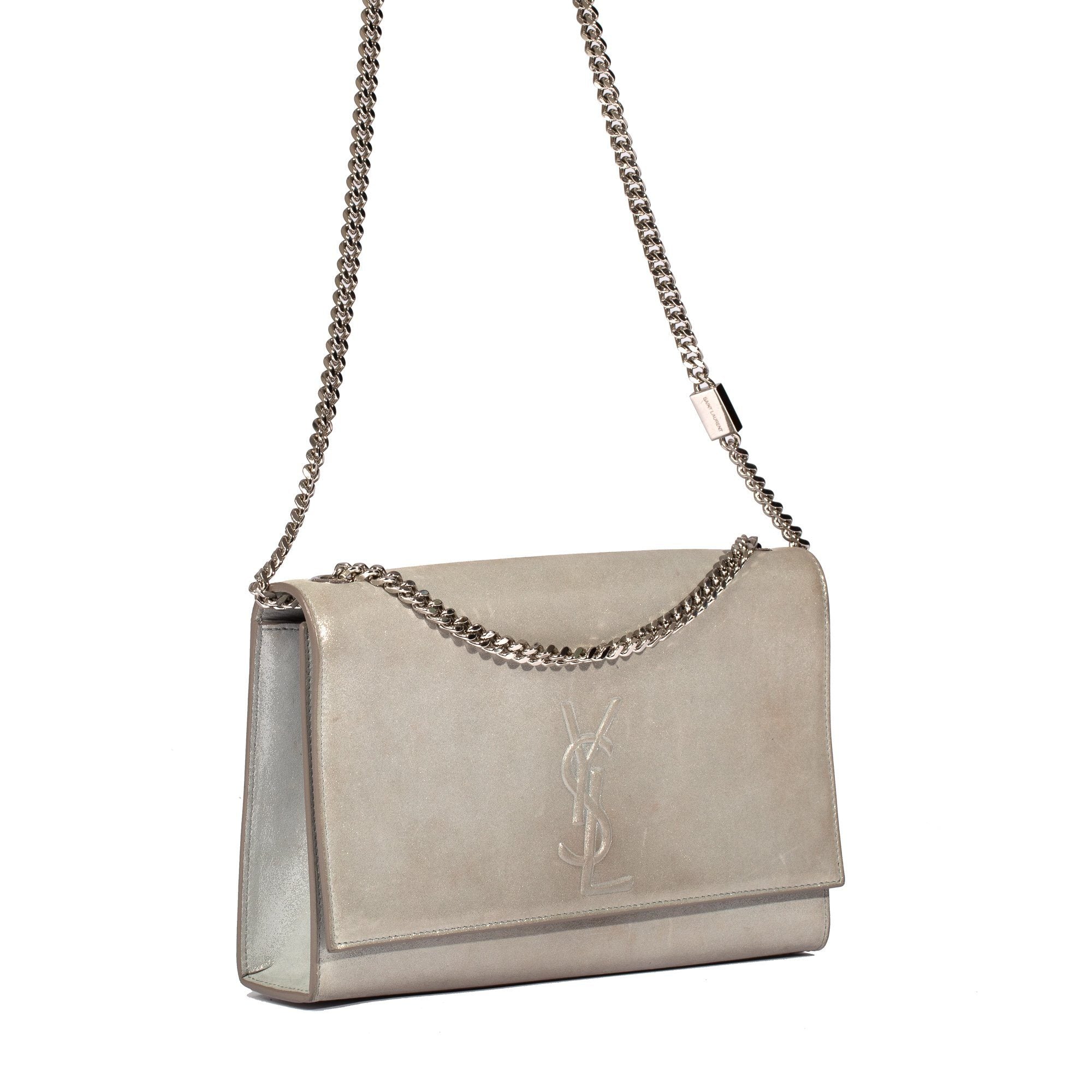 Yves Saint Laurent Iron Shimmer Medium Kate Bag