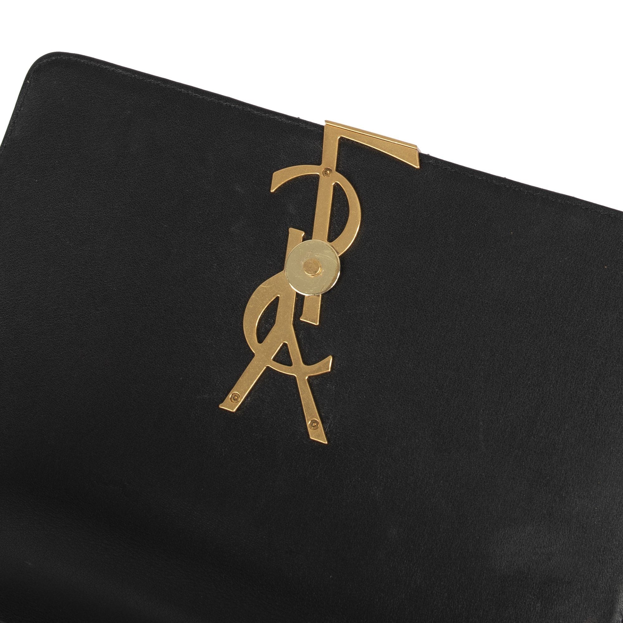 Yves Saint Laurent Large Quilted Monogram Vicky Bag