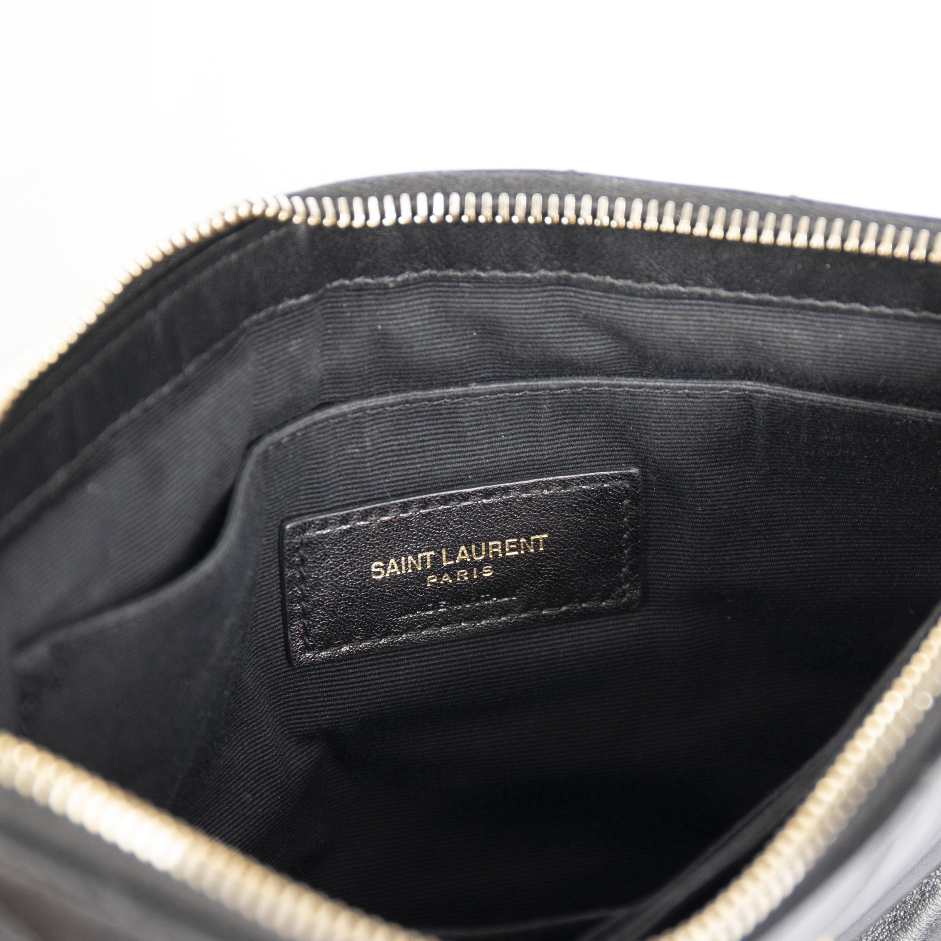 Yves Saint Laurent Matelasse Monogram Wristlet Pouch