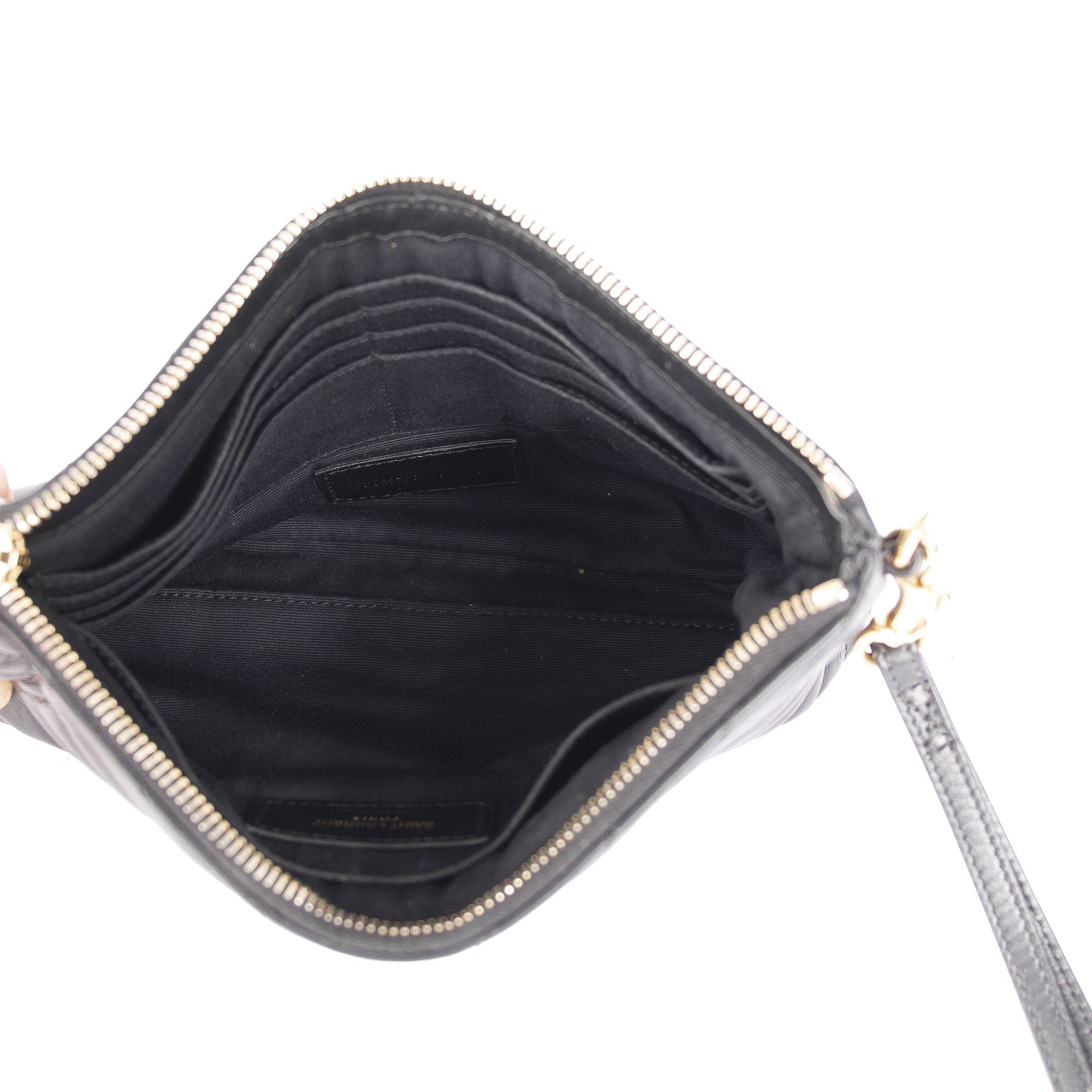 Yves Saint Laurent Matelasse Monogram Wristlet Pouch