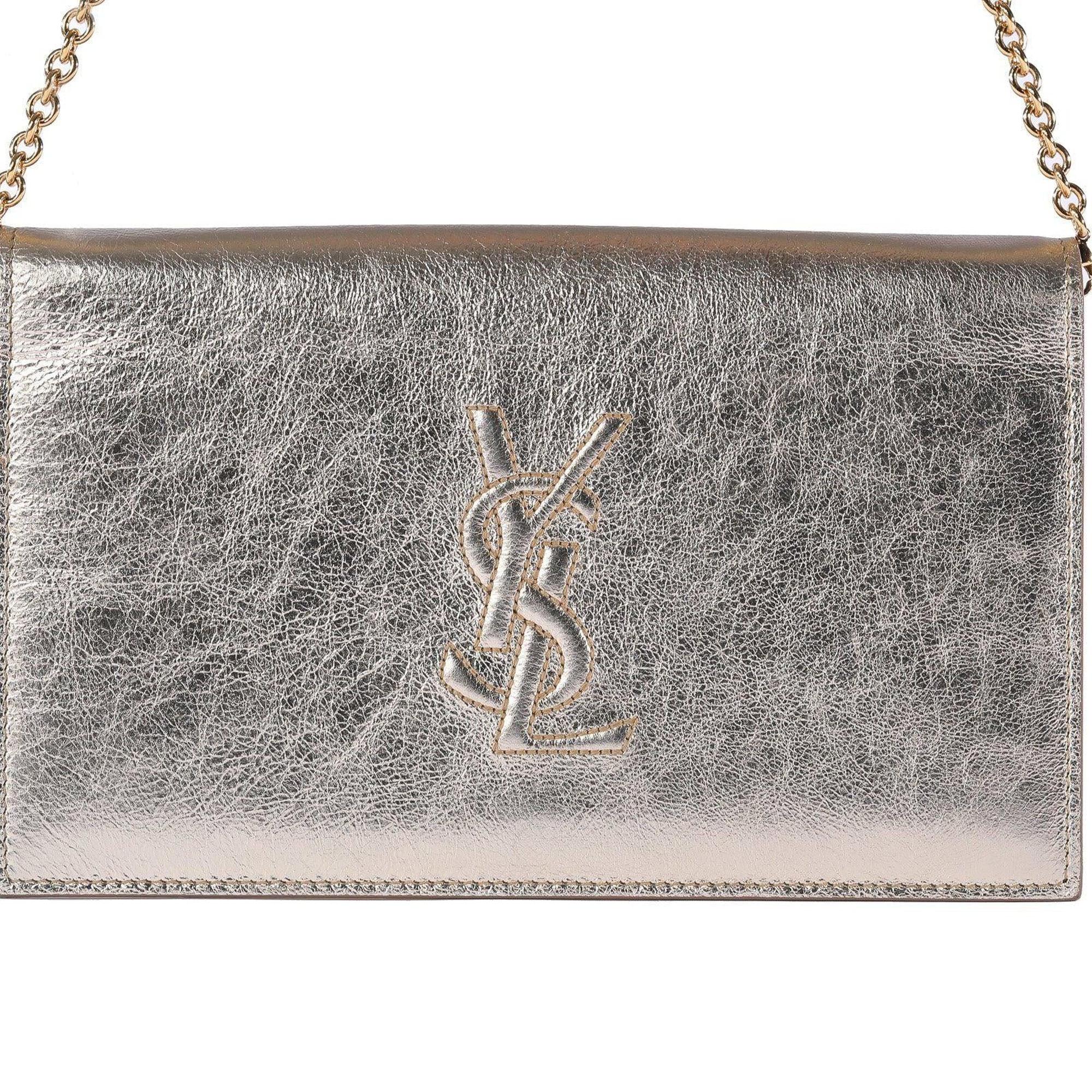 Yves Saint Laurent Metallic Belle Du Jour Chain Wallet