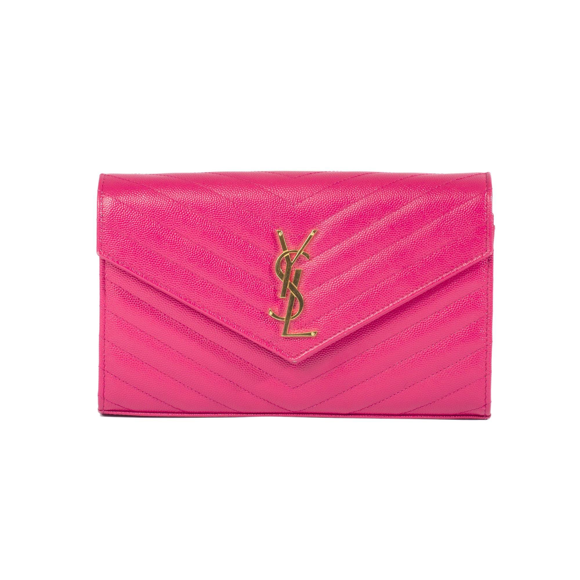 Yves Saint Laurent Monogram Matelasse Chain Wallet