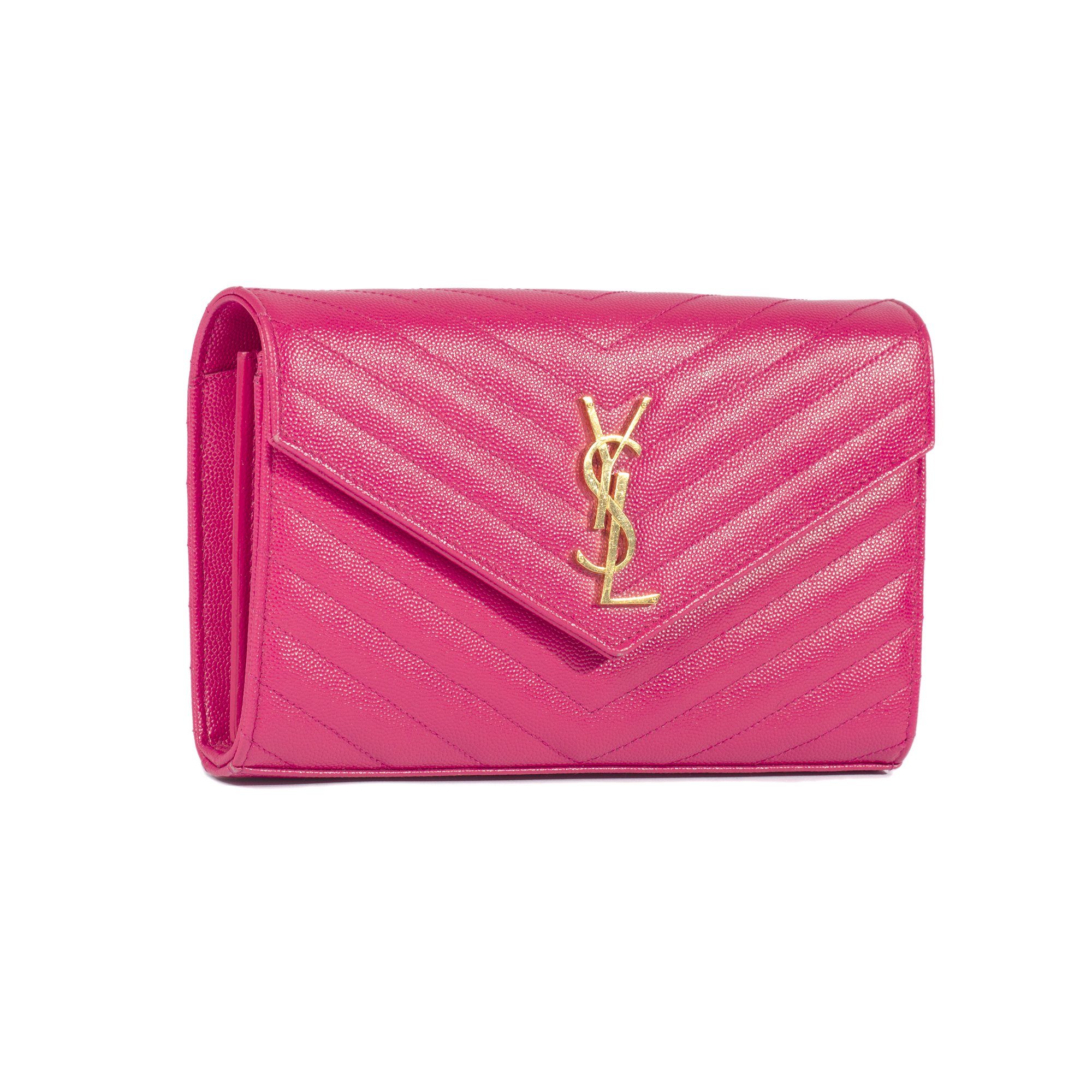 Yves Saint Laurent Monogram Matelasse Chain Wallet