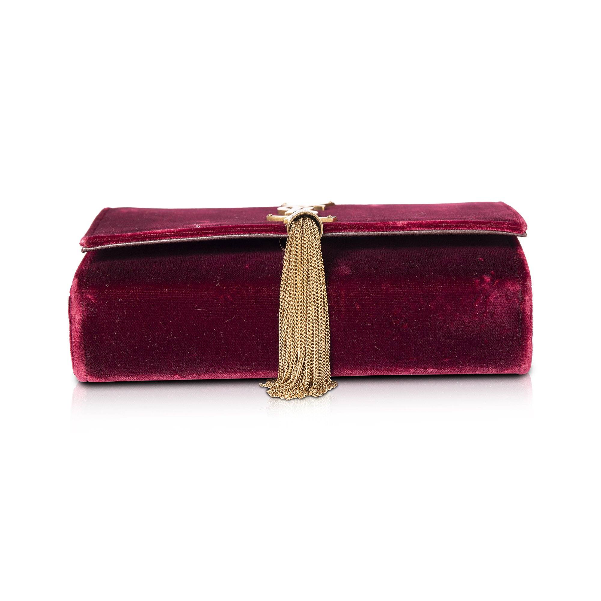 Yves Saint Laurent Velvet Kate Tassel Bag