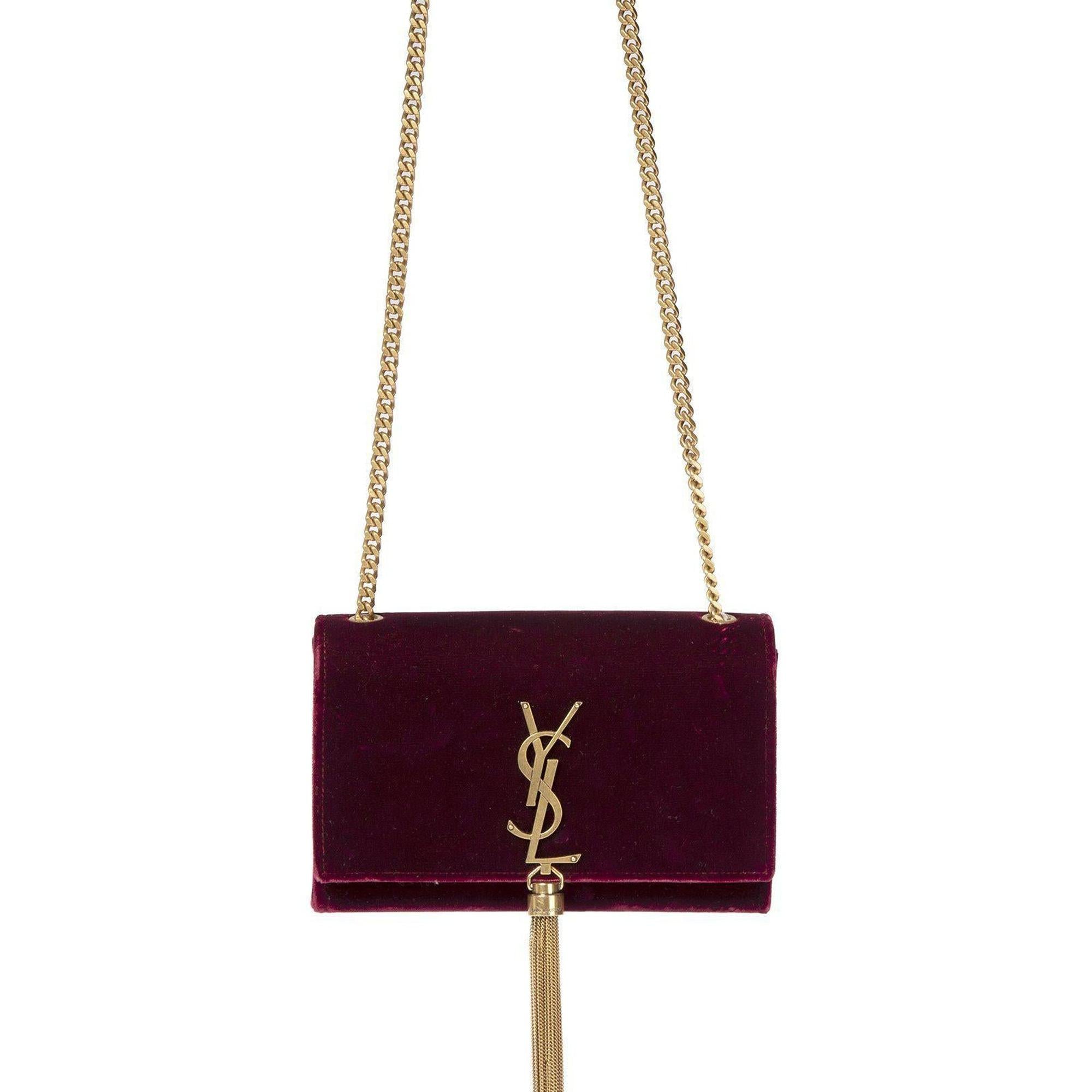 Yves Saint Laurent Velvet Kate Tassel Bag