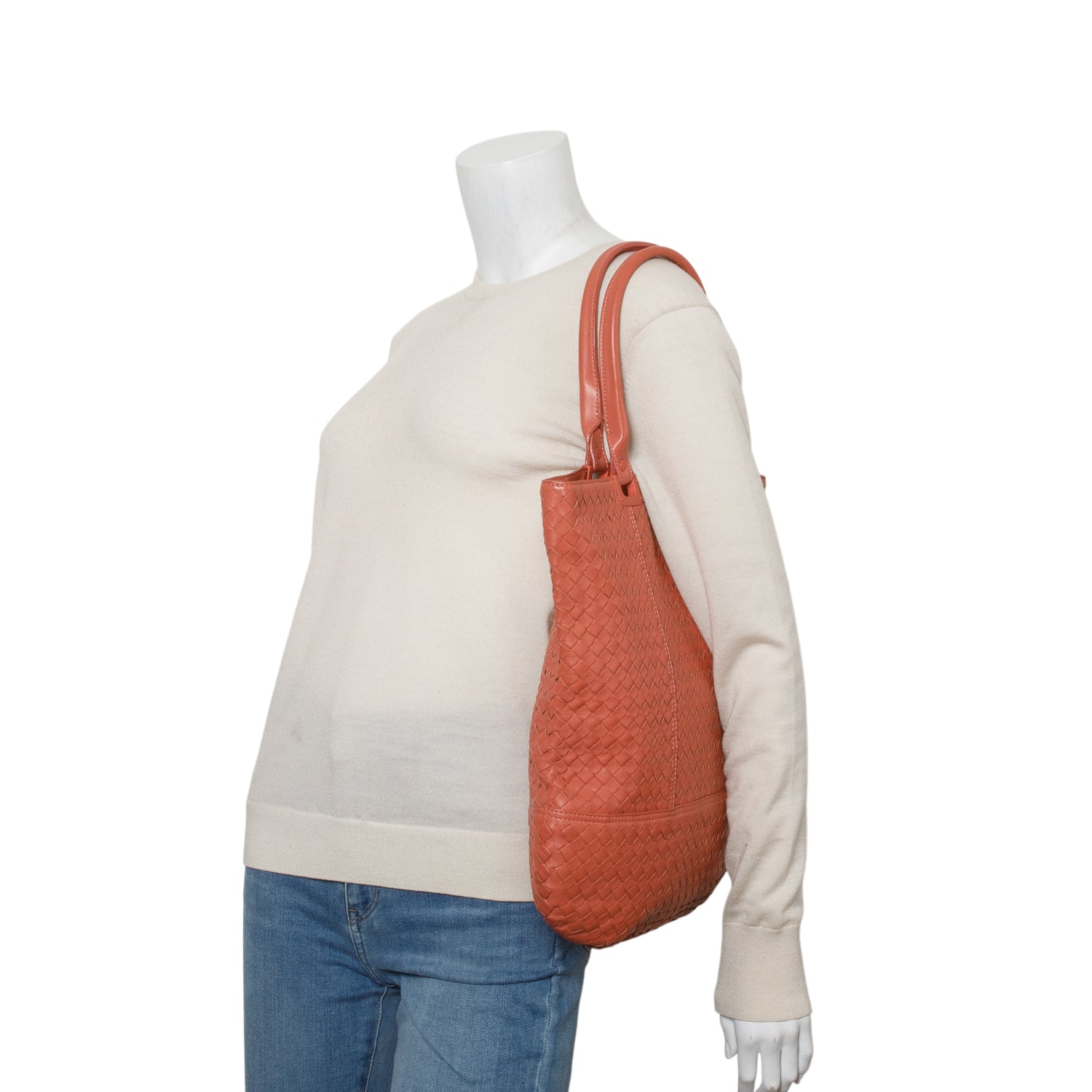 Bottega Veneta Pink Nappa Intrecciato Tote