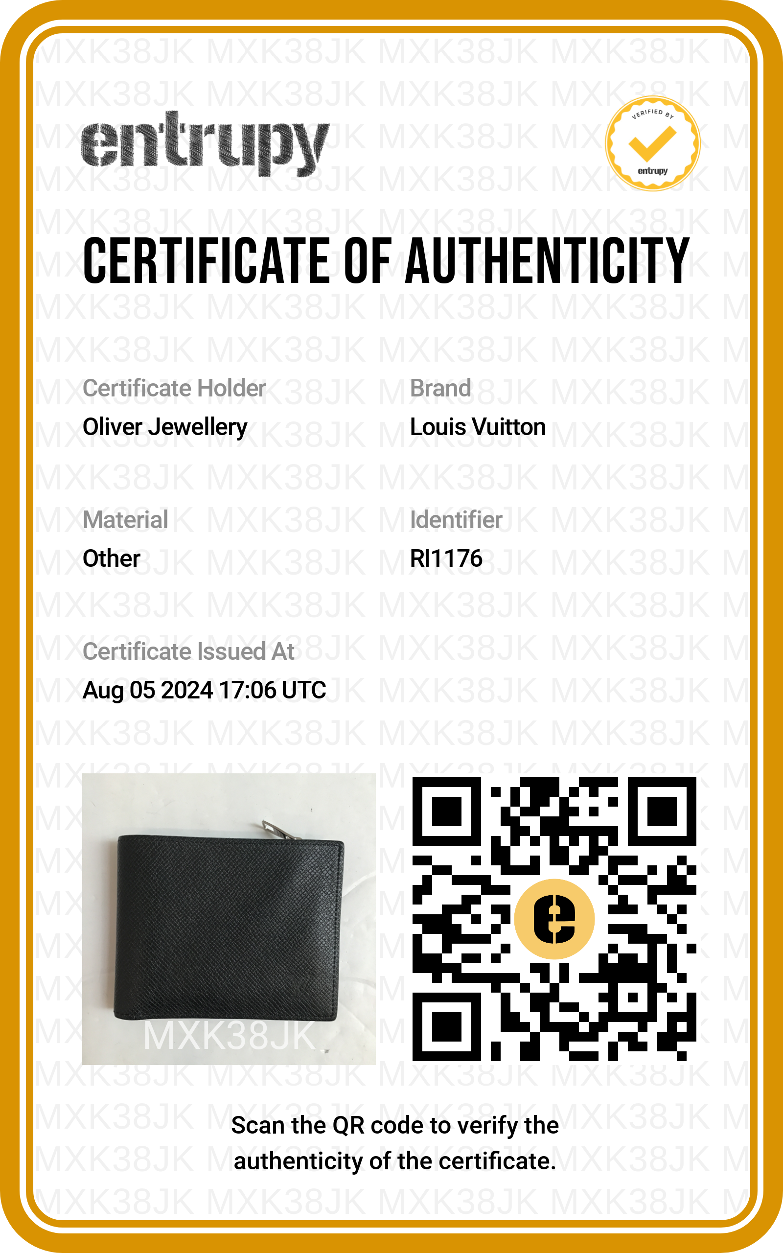 Louis Vuitton Black Taiga Leather Amerigo Wallet