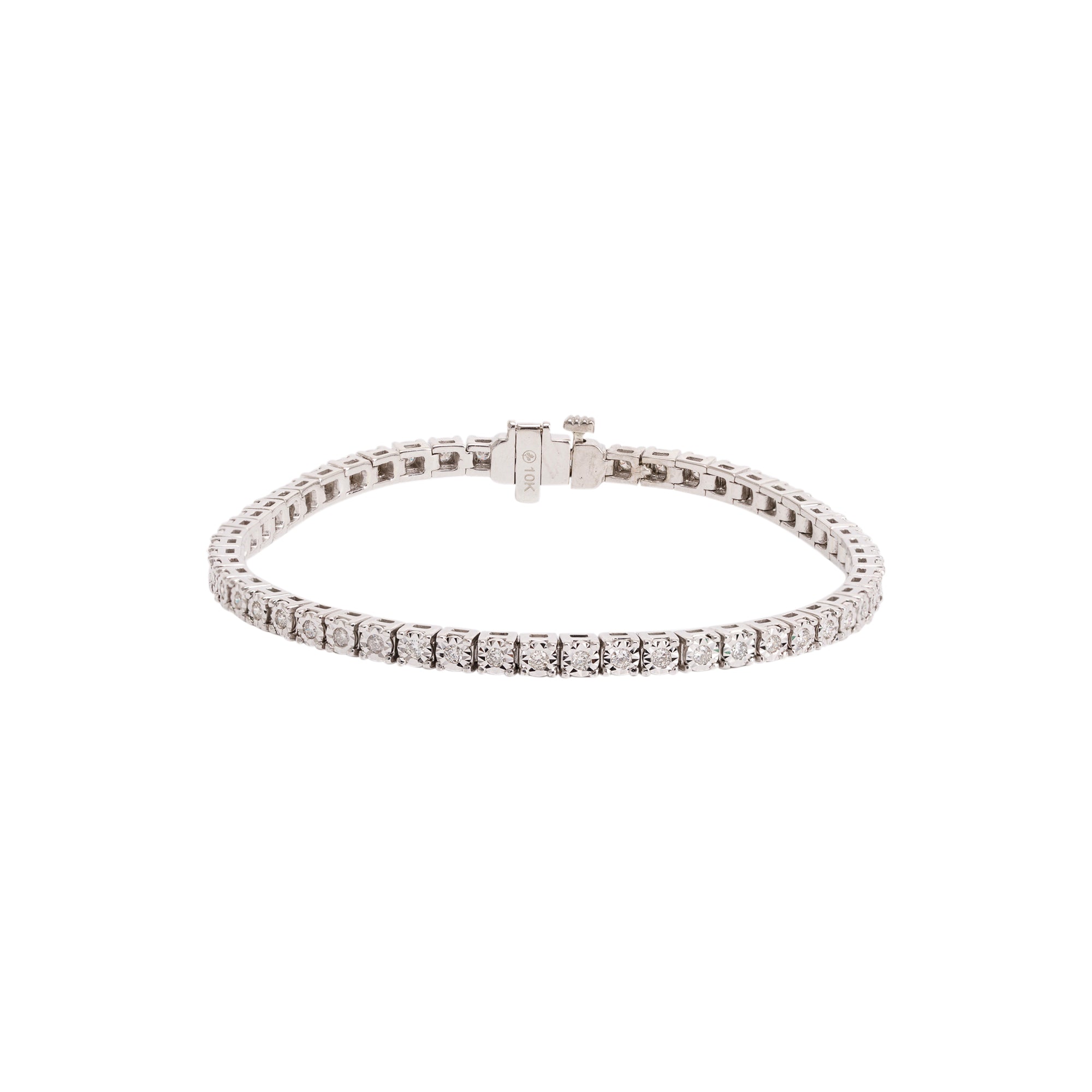 10k White Gold 1.08 tcw. Diamond Tennis Bracelet