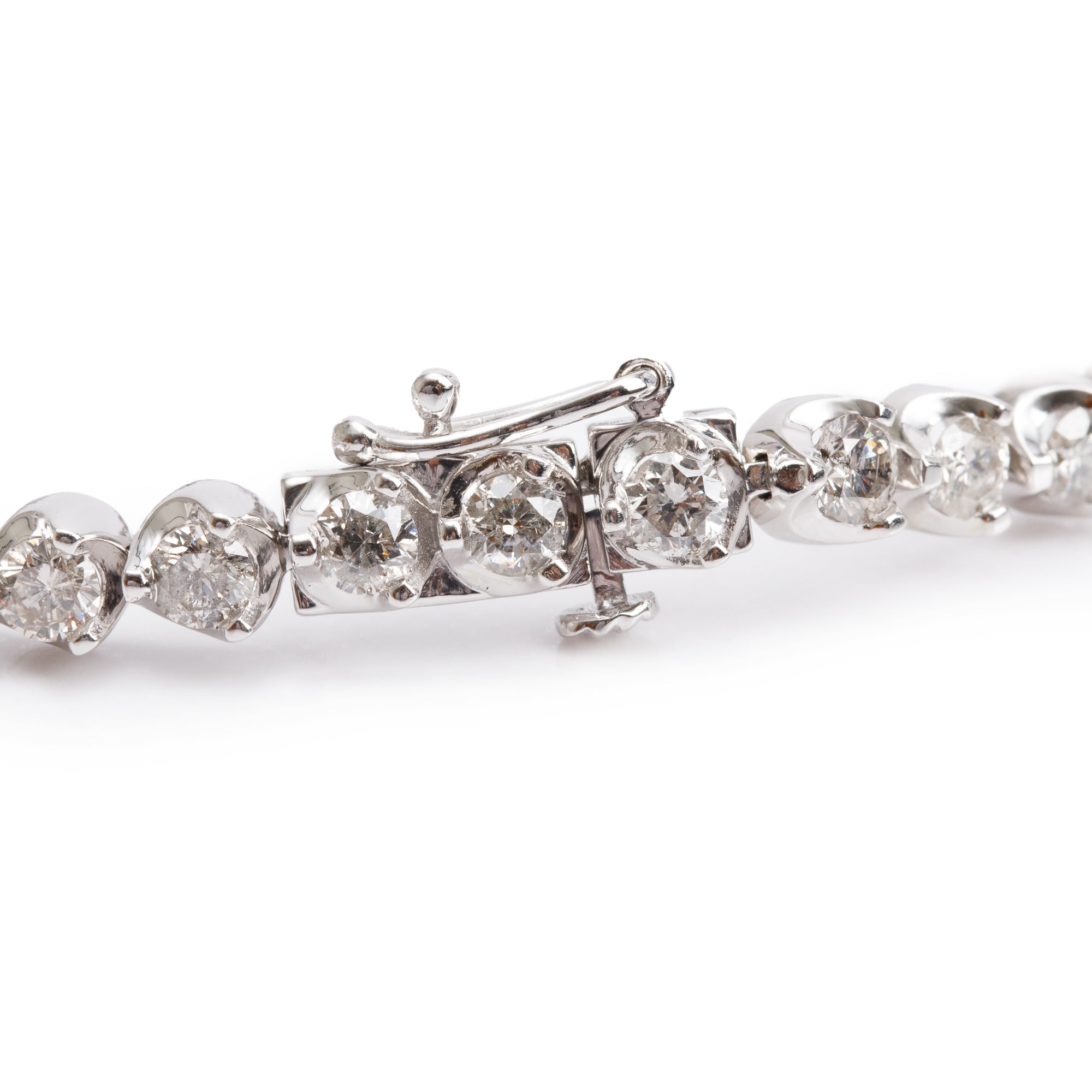 10k White Gold 5.00 tcw. Diamond Tennis Bracelet