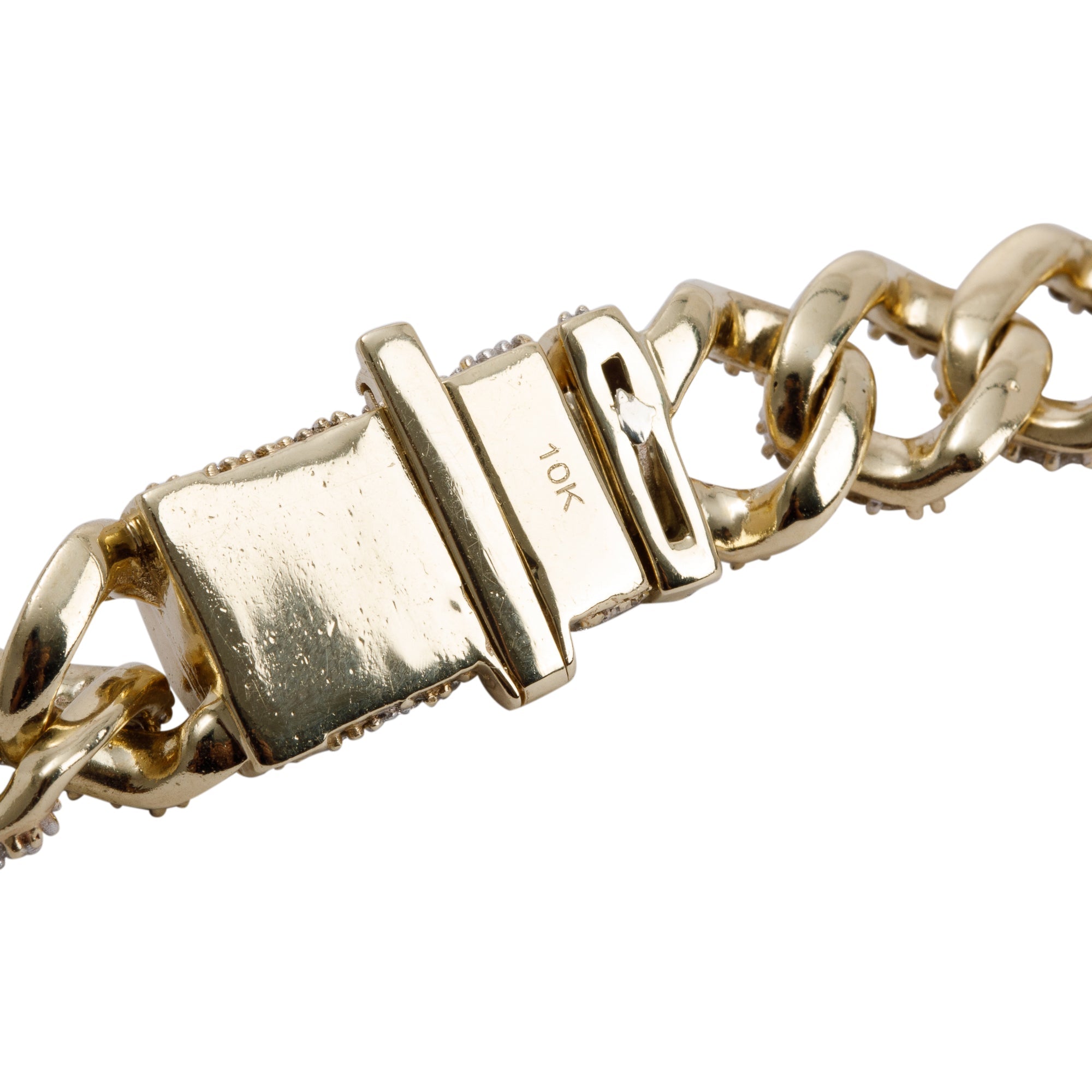 10k Yellow Gold 17.90 tcw. Diamond Curb Link Necklace