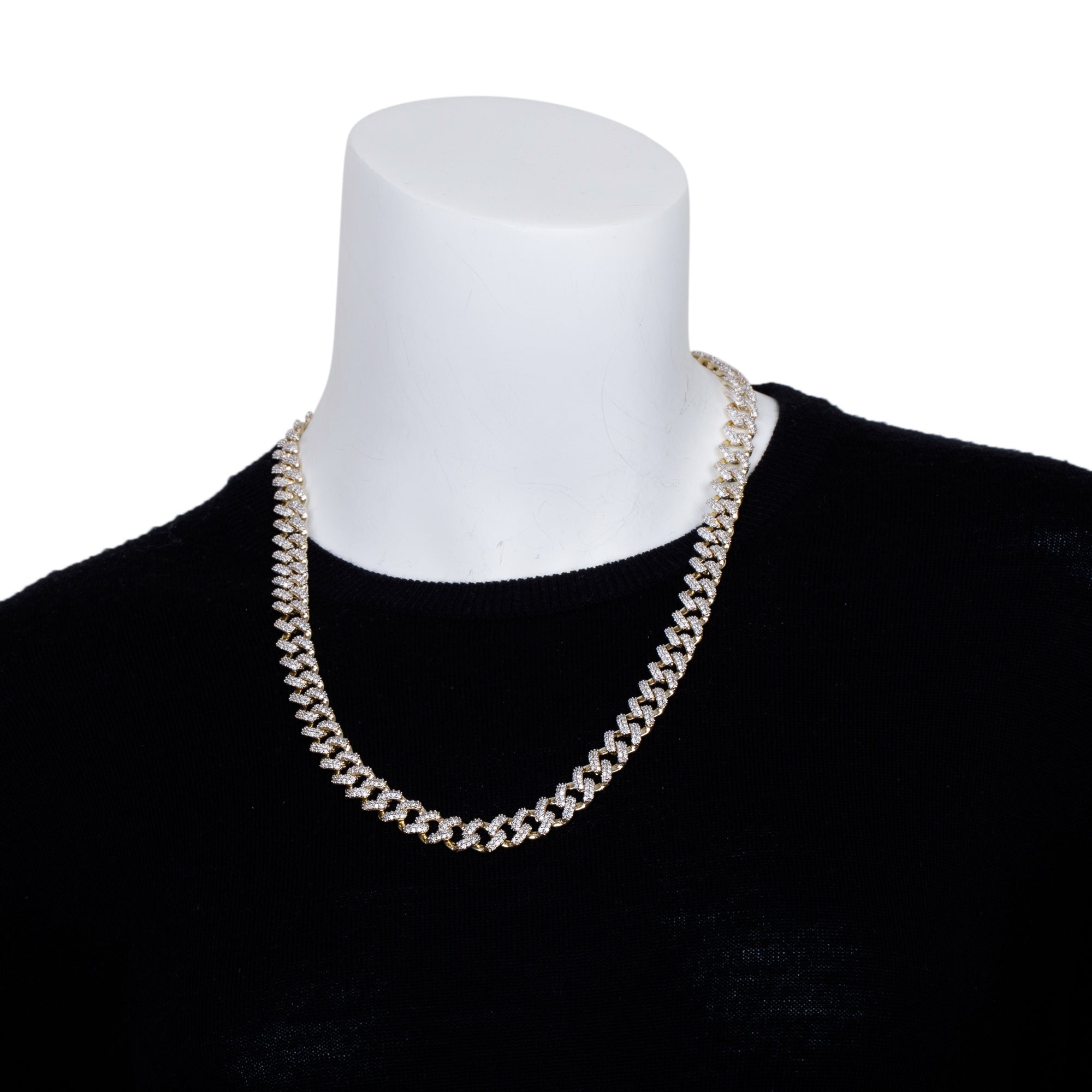 10k Yellow Gold 17.90 tcw. Diamond Curb Link Necklace
