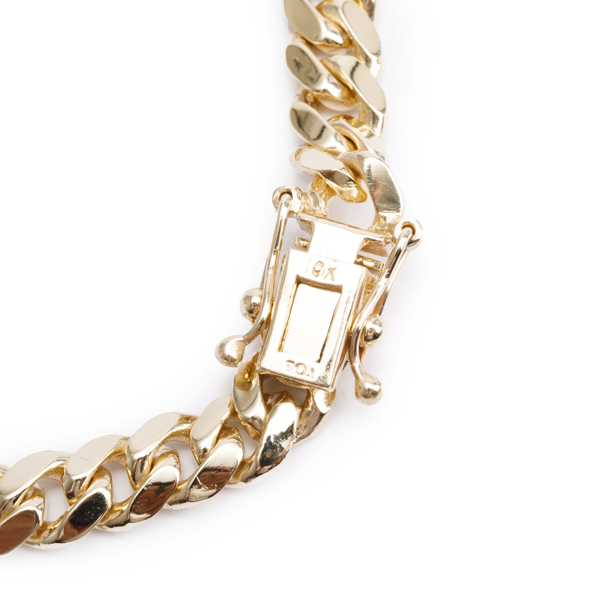 10k Yellow Gold 2.10 tcw. Diamond Cuban Link Bracelet