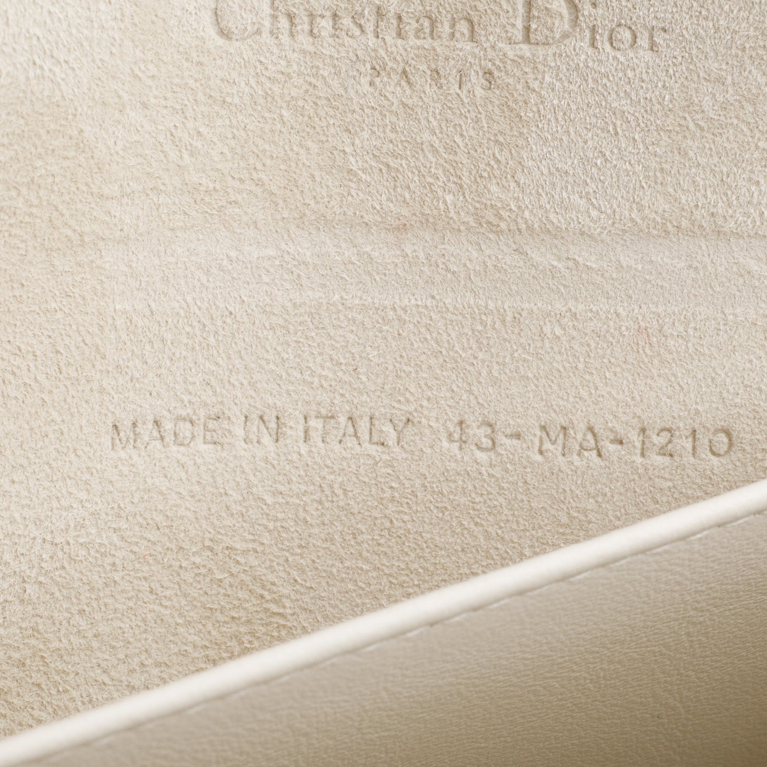 Christian Dior 2020 White Leather Hibiscus Lady Dior Wallet on Chain w/ Inserts