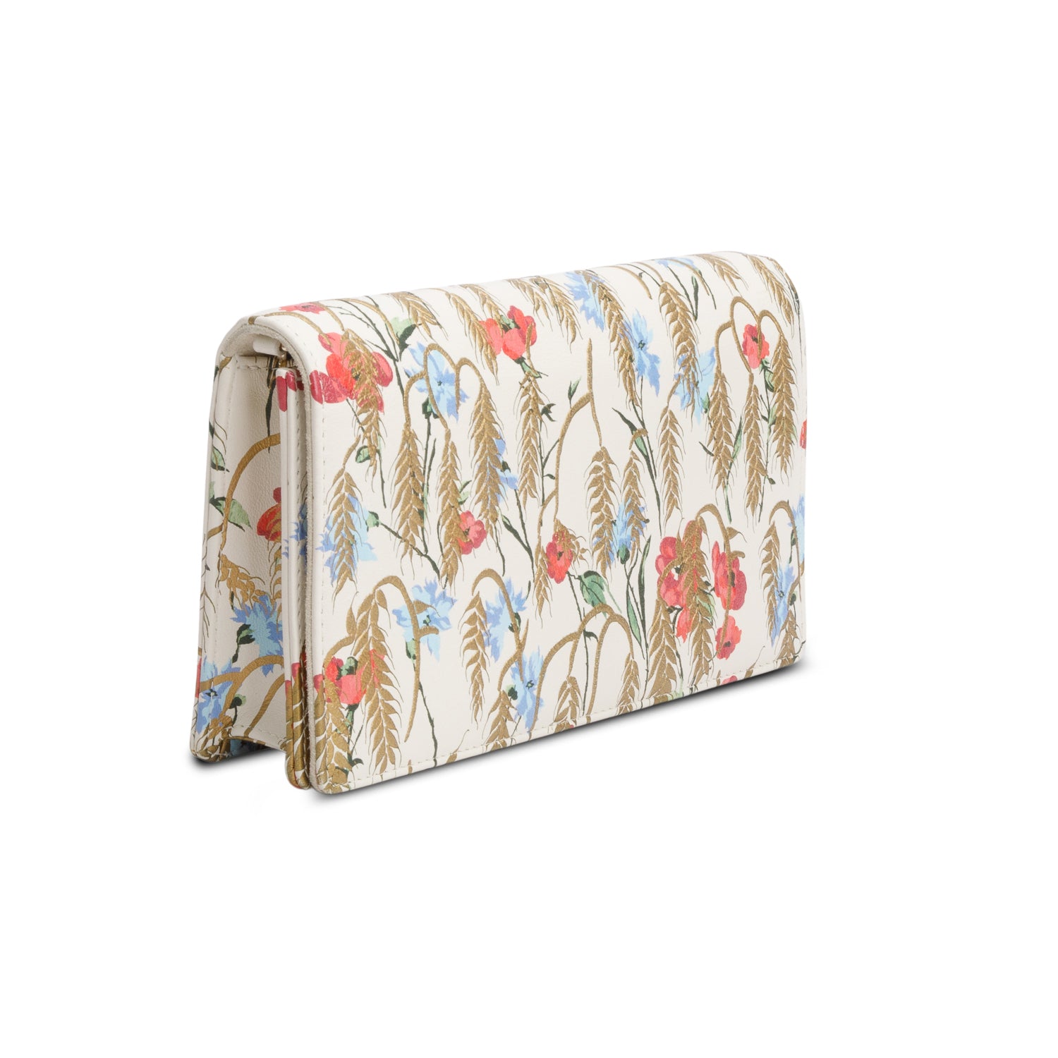 Christian Dior 2020 White Leather Hibiscus Lady Dior Wallet on Chain w/ Inserts