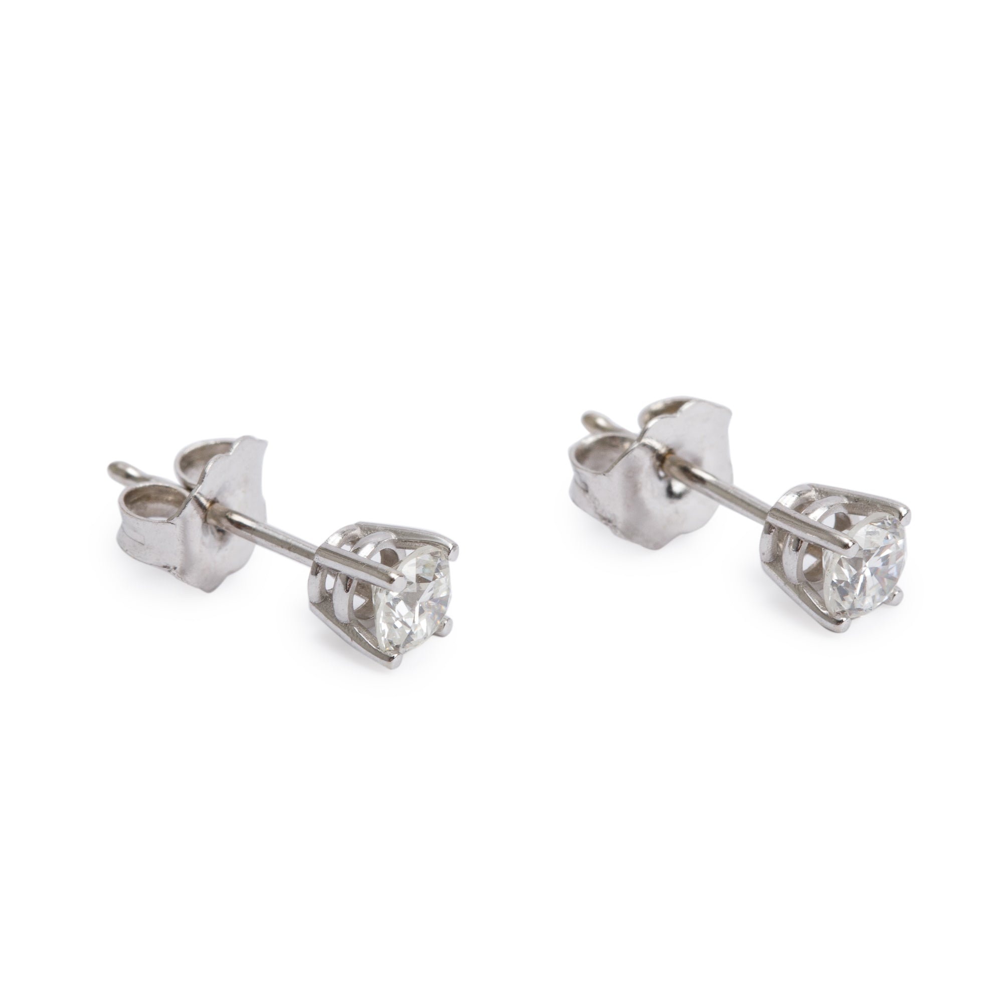 14k White Gold 0.44 tcw. Diamond Stud Earrings