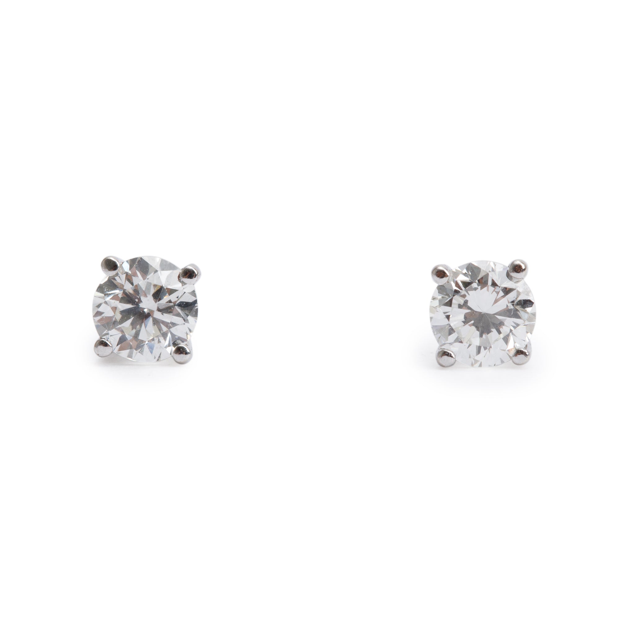 14k White Gold 0.44 tcw. Diamond Stud Earrings