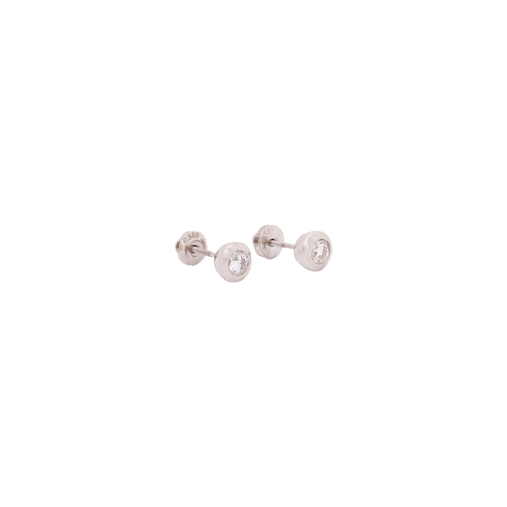 14k White Gold 0.55 tcw. Diamond Stud Earrings