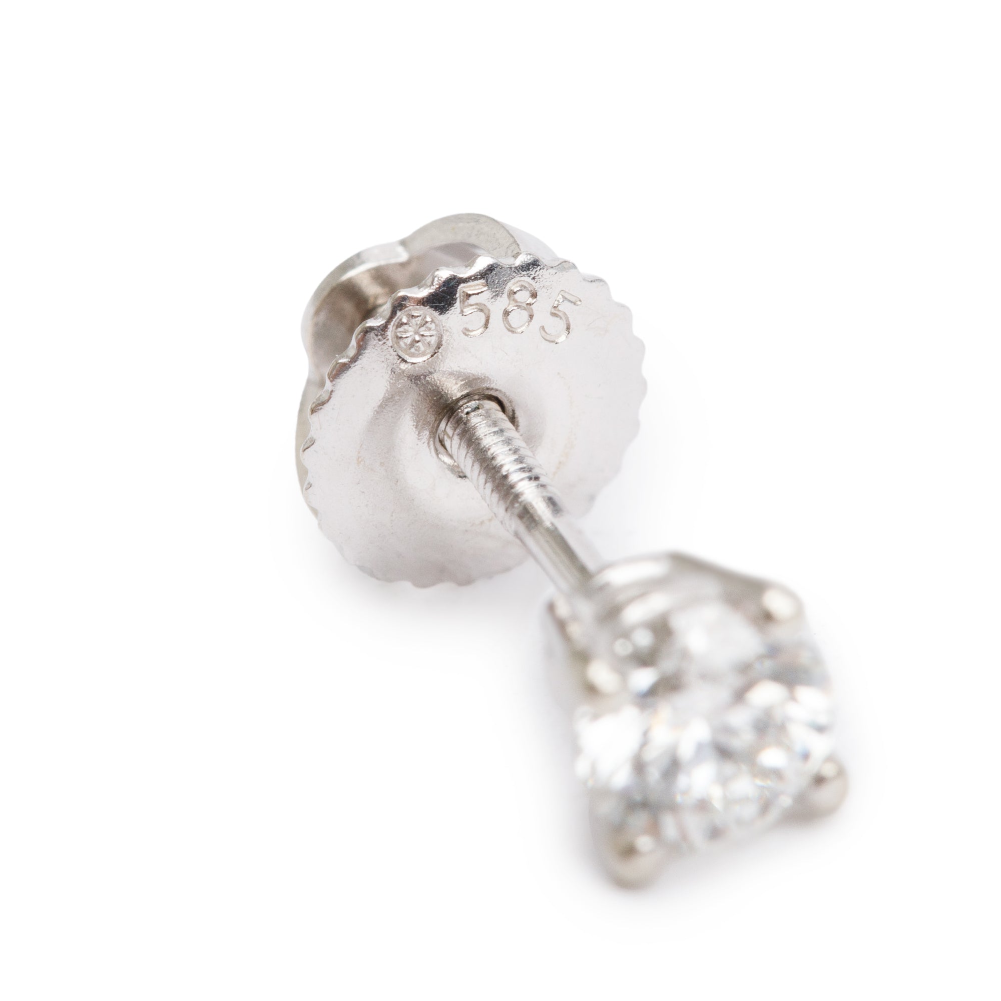 14k White Gold 0.55 tcw. Diamond Stud Earrings