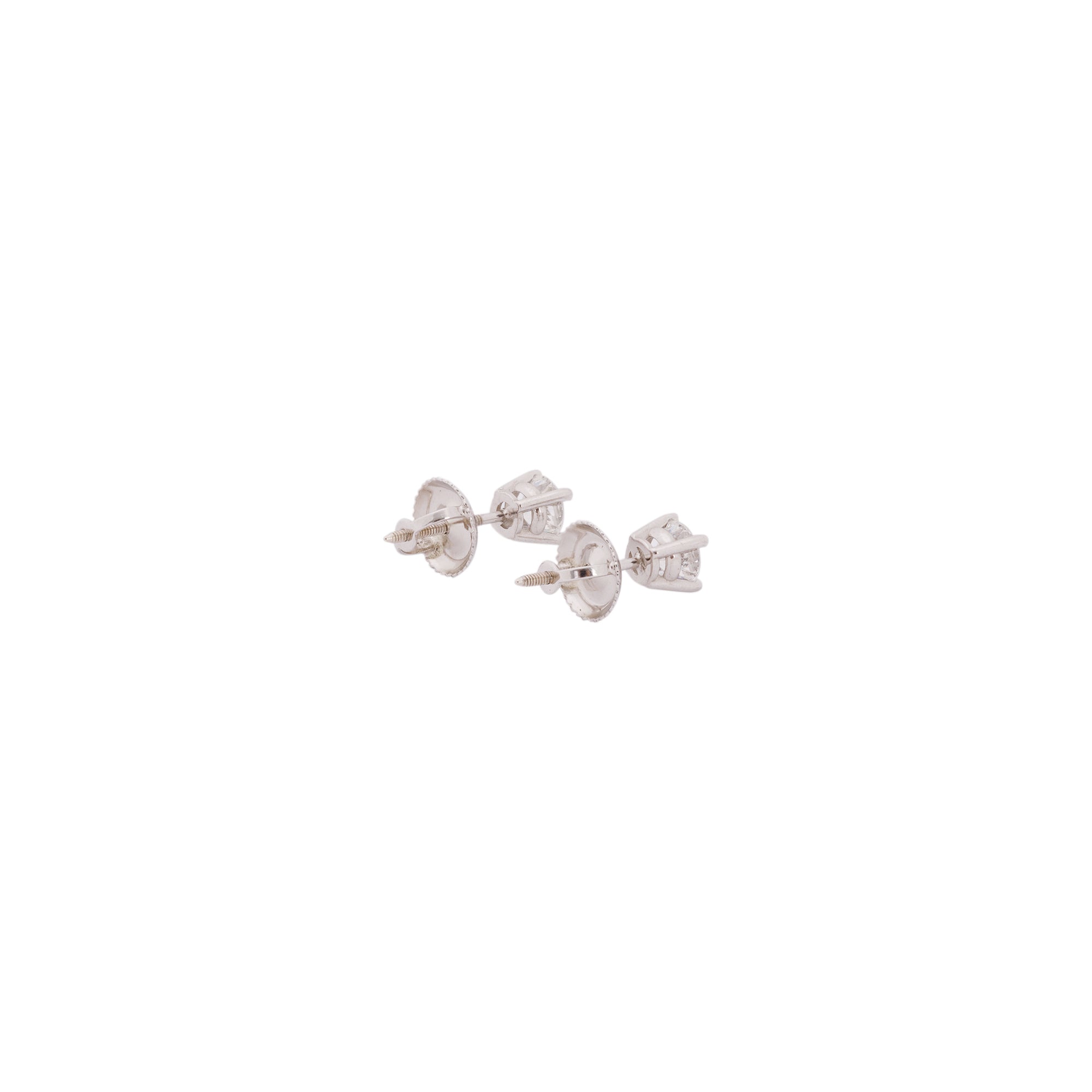 14k White Gold 0.60 tcw. Diamond Stud Earrings