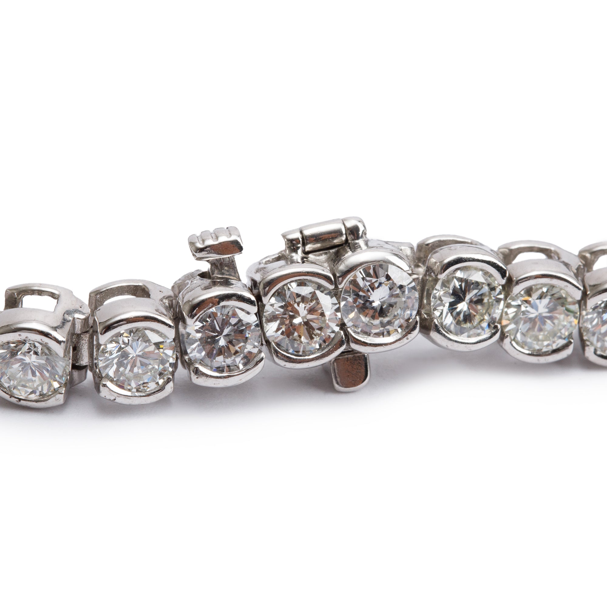 14k White Gold 12.61 tcw. Diamond Tennis Bracelet