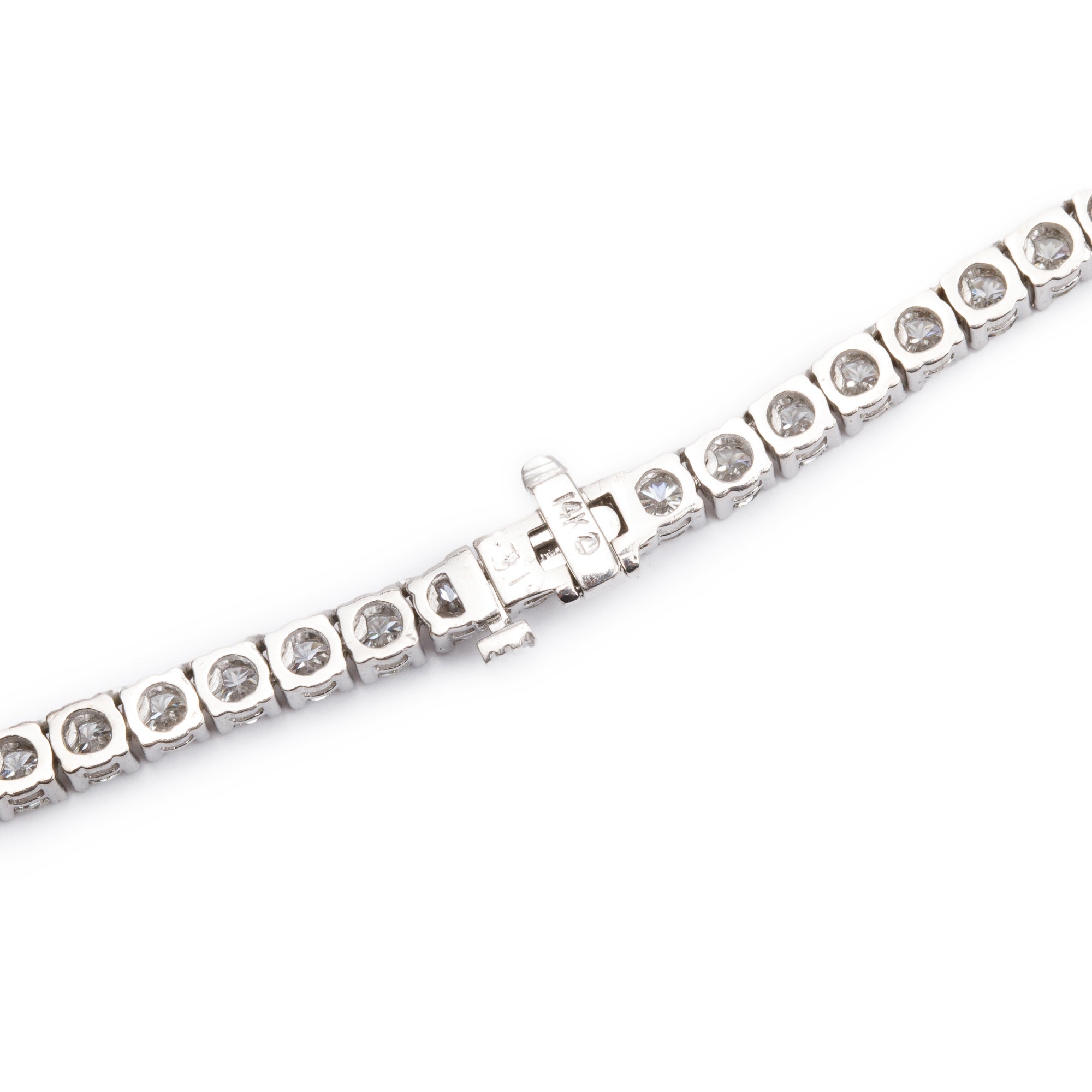 14k White Gold 19.38 tcw. Diamond Tennis Necklace
