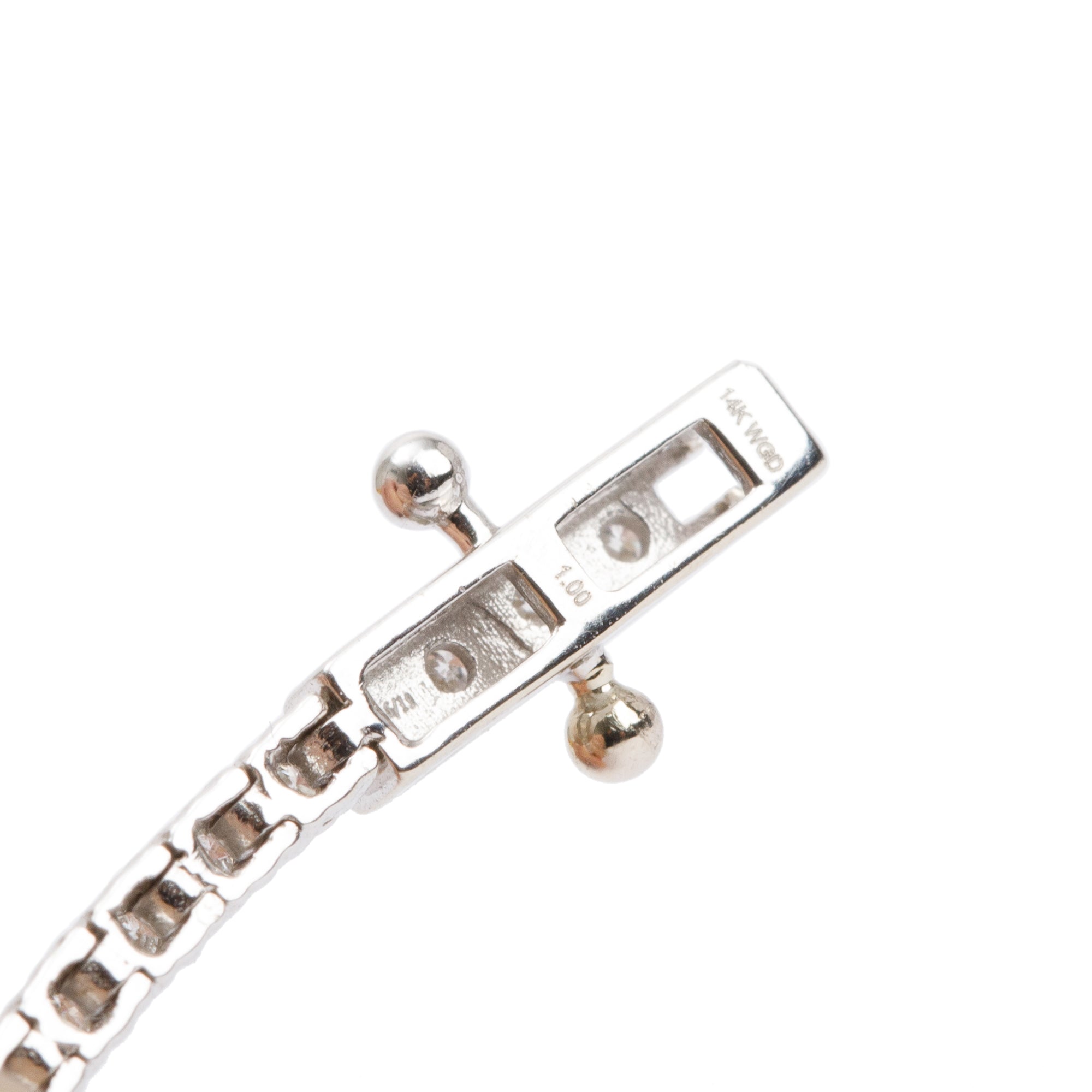 14k White Gold 1.00 tcw Diamond Tennis Bracelet