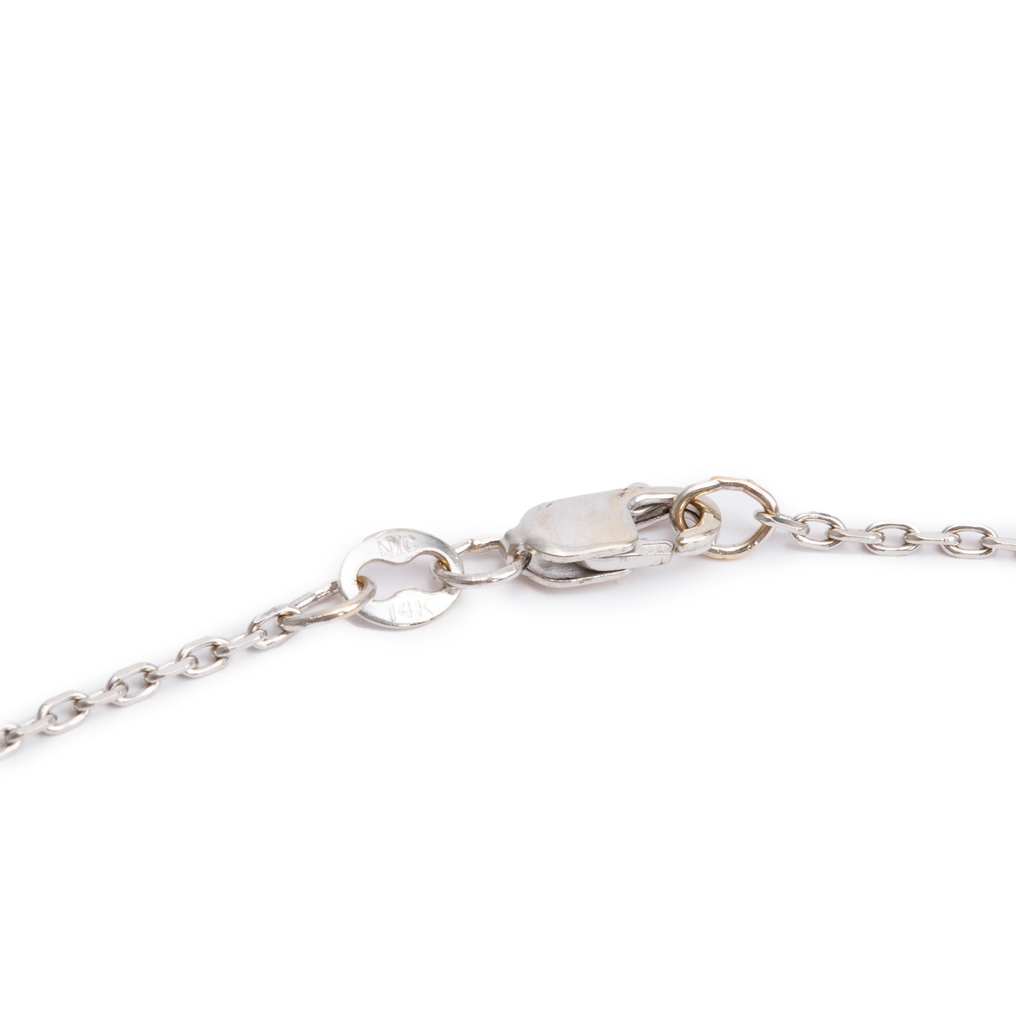 14k White Gold 1.11 tcw. Diamond Pendant Necklace