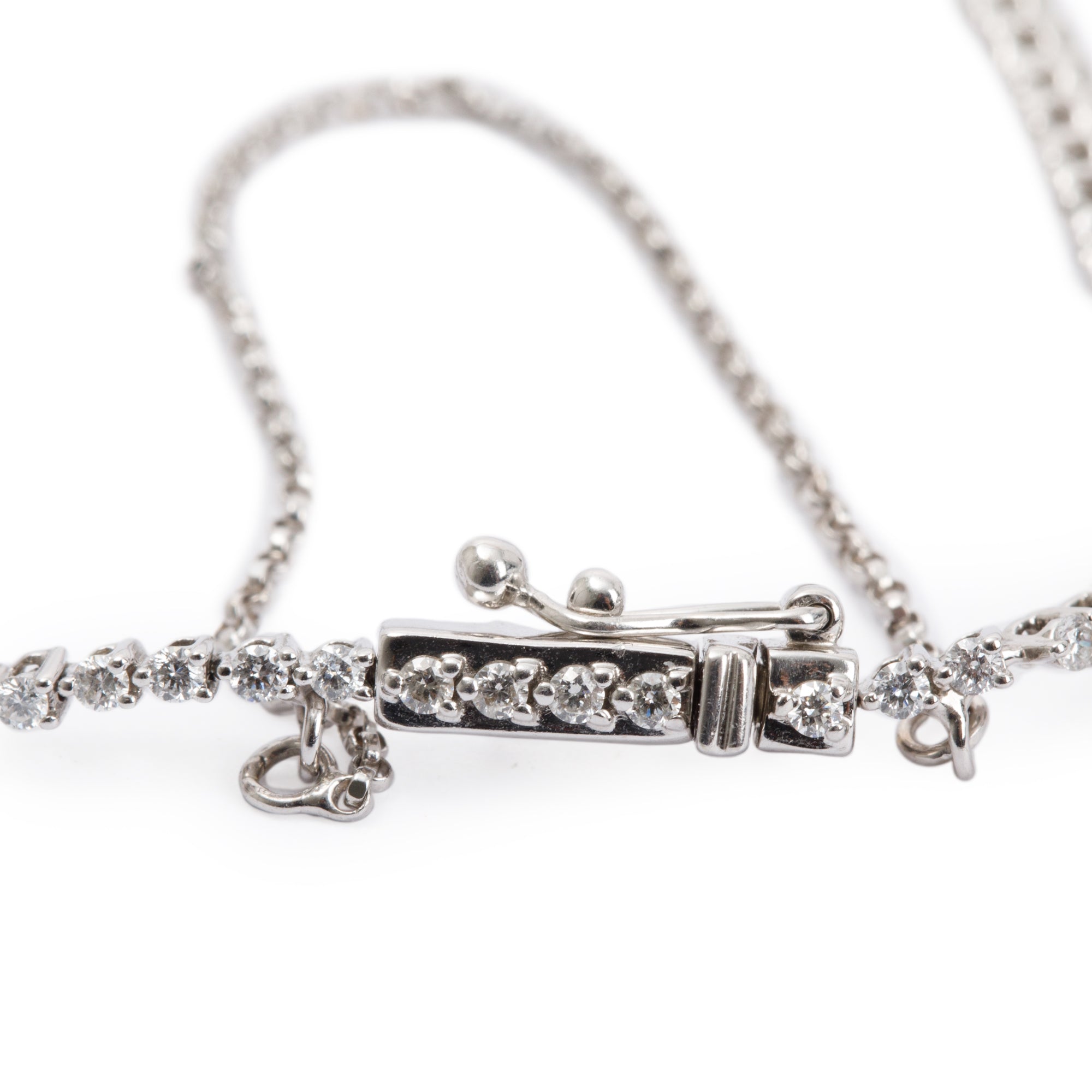 14k White Gold 1.38 tcw. Diamond Tennis Bracelet