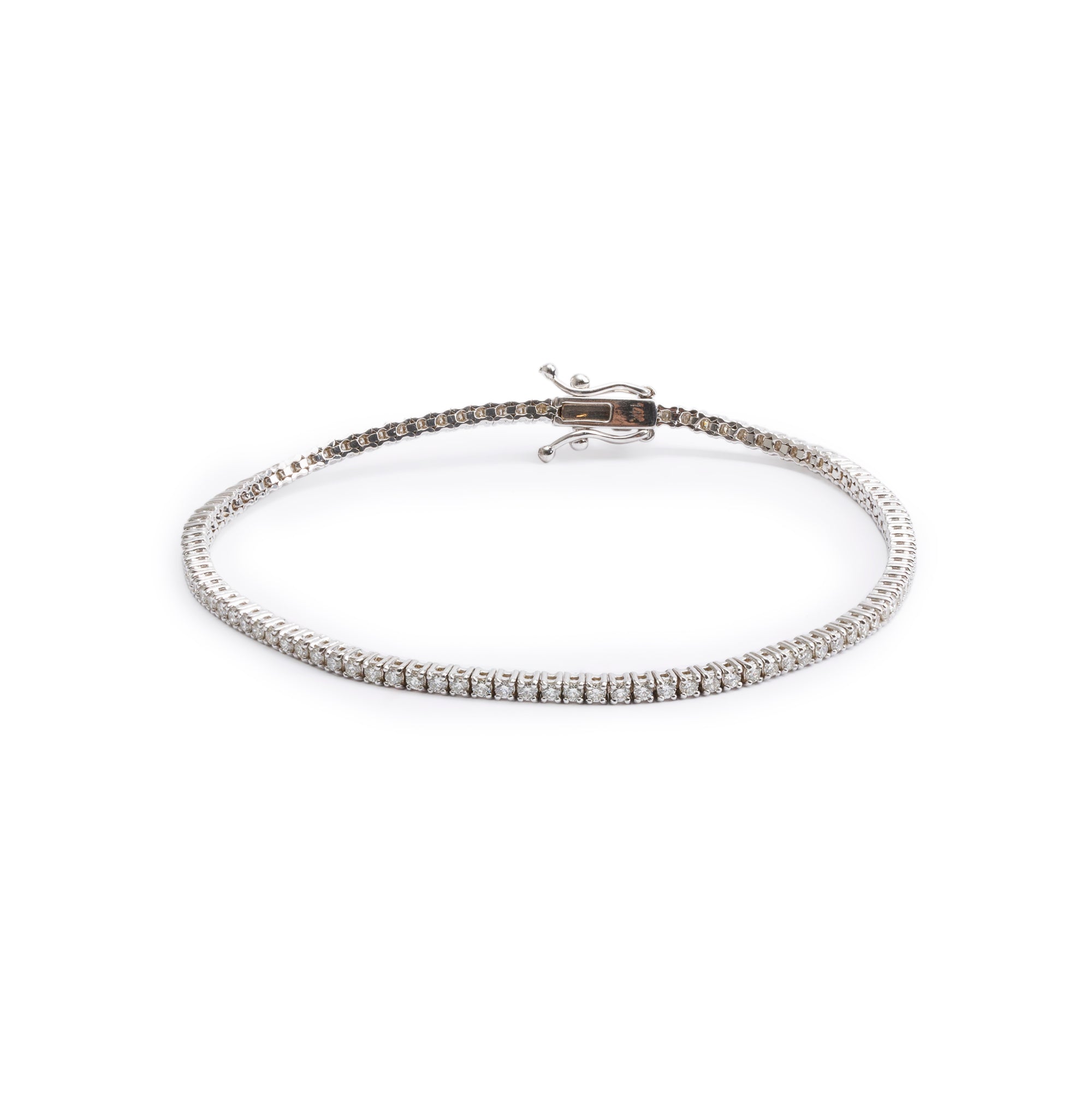 14k White Gold 1.38 tcw. Diamond Tennis Bracelet