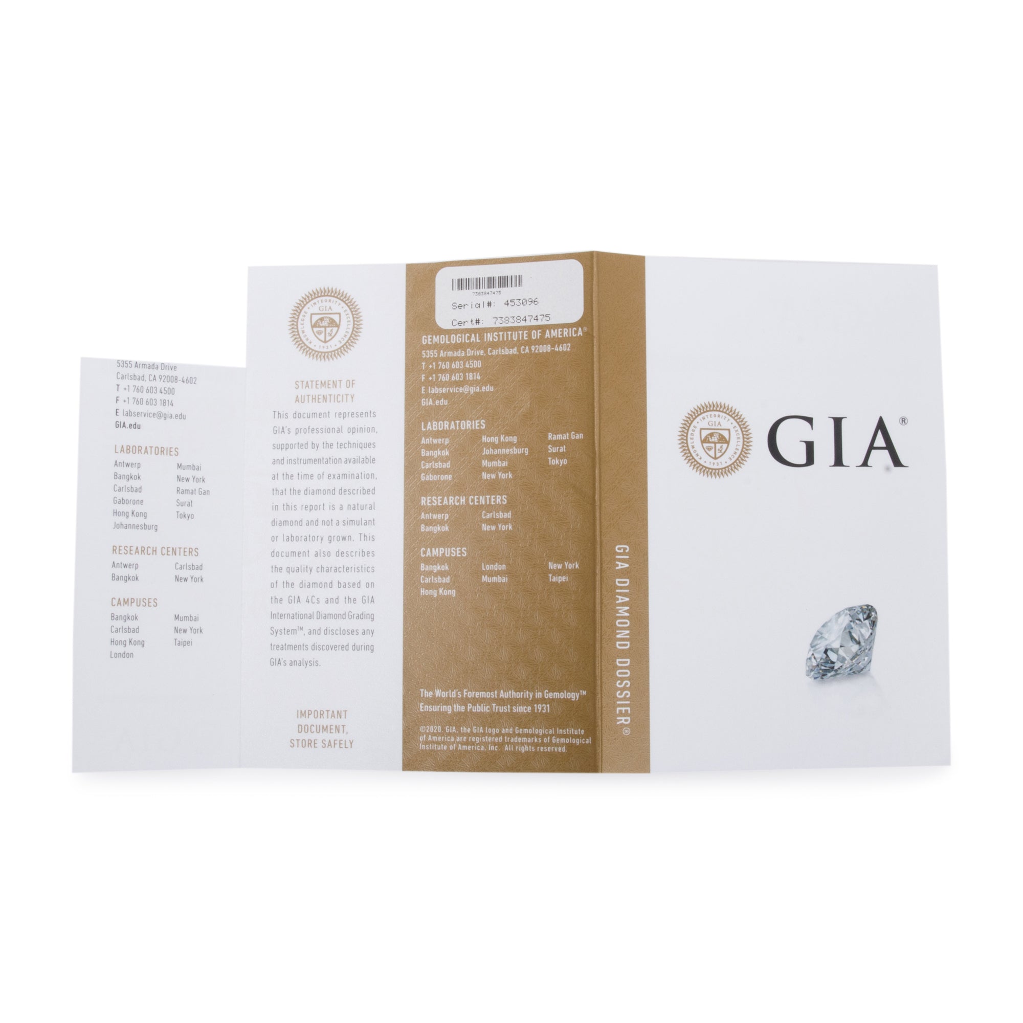 14k White Gold 1.40 tcw Diamond Stud Earrings w/ GIA Certificates