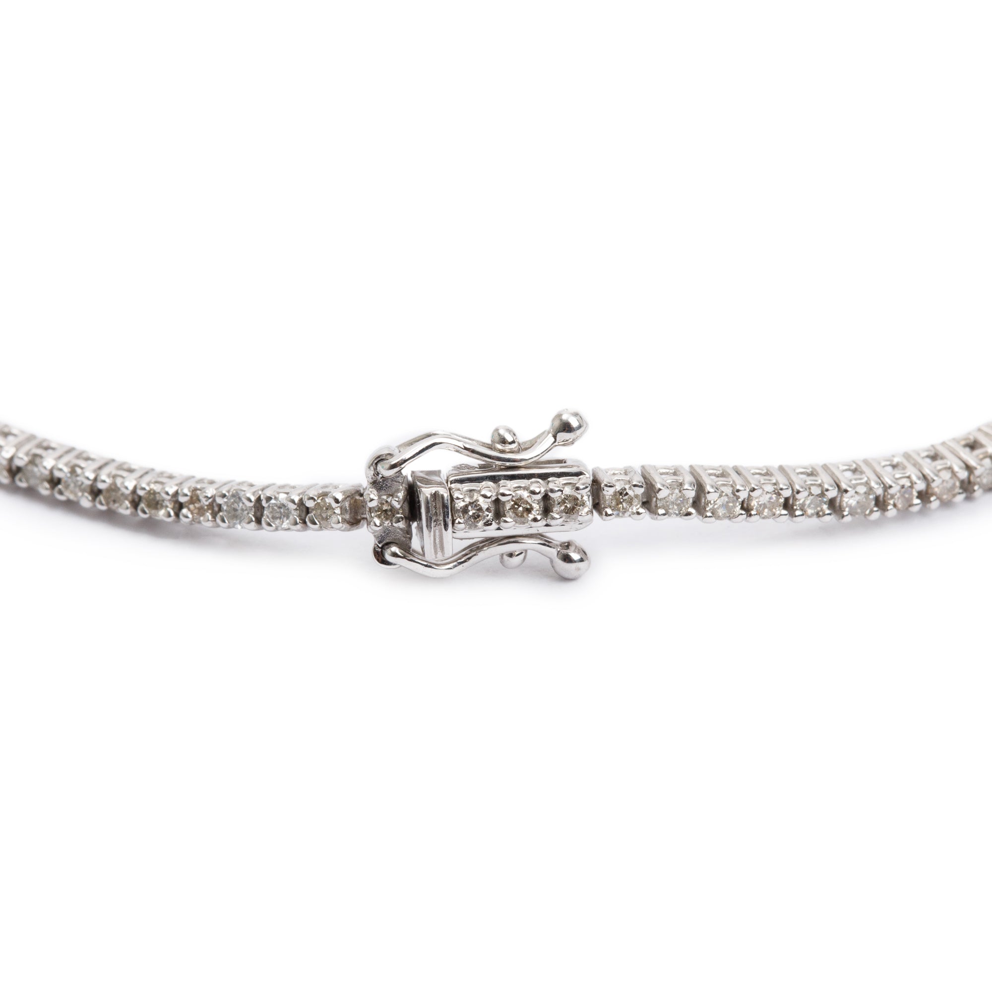 14k White Gold 1.55 tcw. Diamond Tennis Bracelet