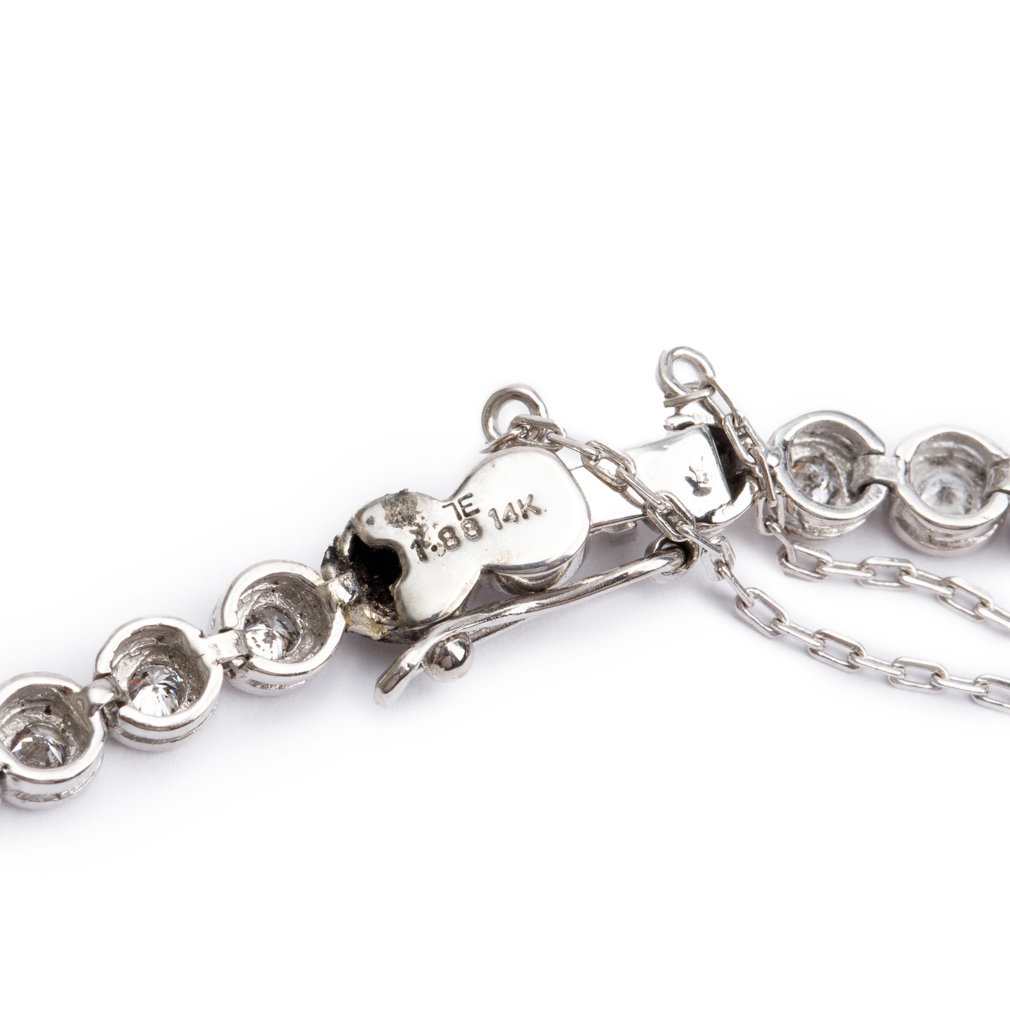 14k White Gold 1.88 tcw. Diamond Tennis Bracelet