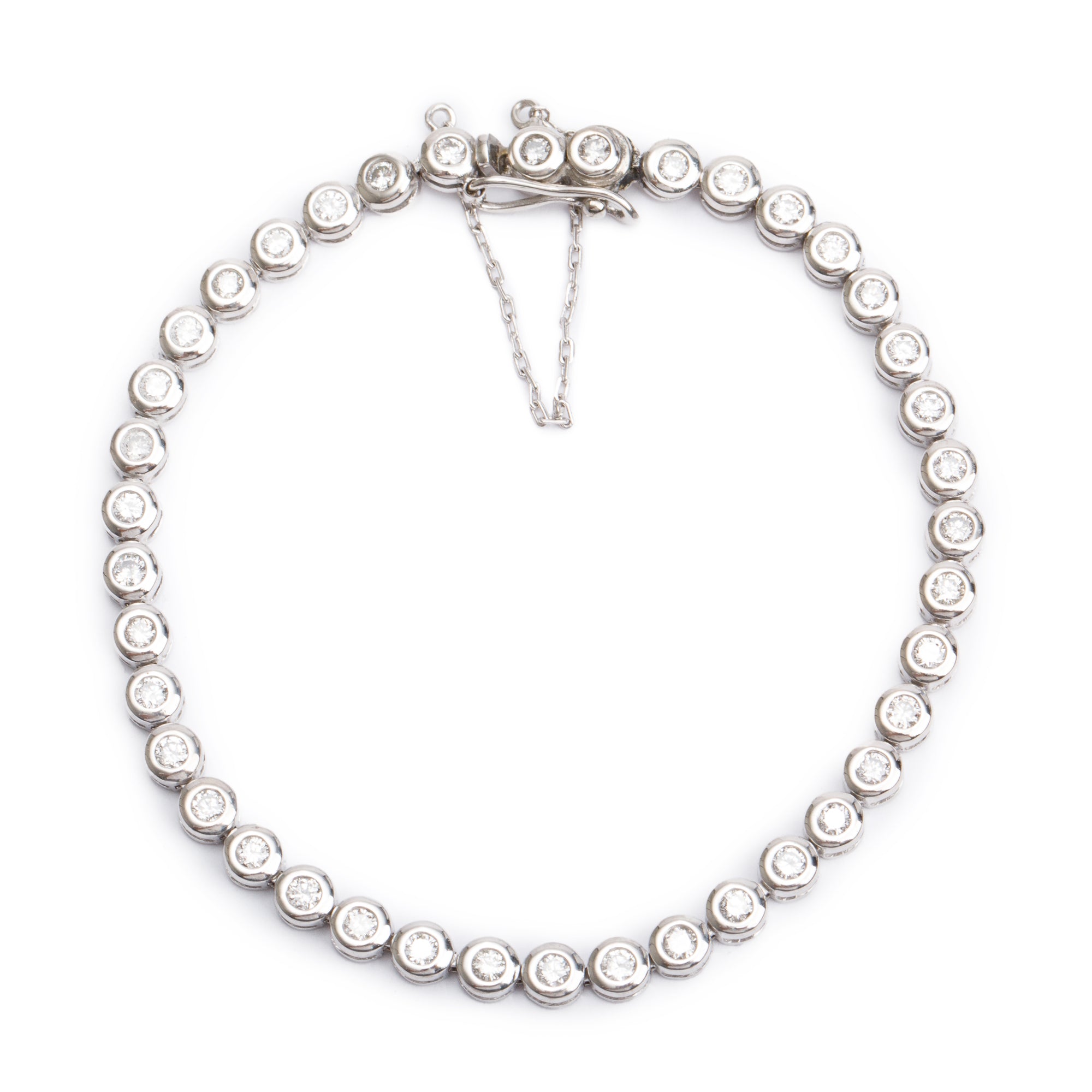 14k White Gold 1.88 tcw. Diamond Tennis Bracelet