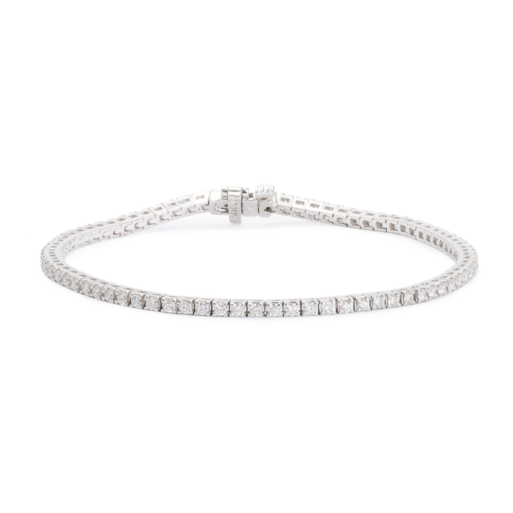 14k White Gold 2.00 tcw. Diamond Tennis Bracelet