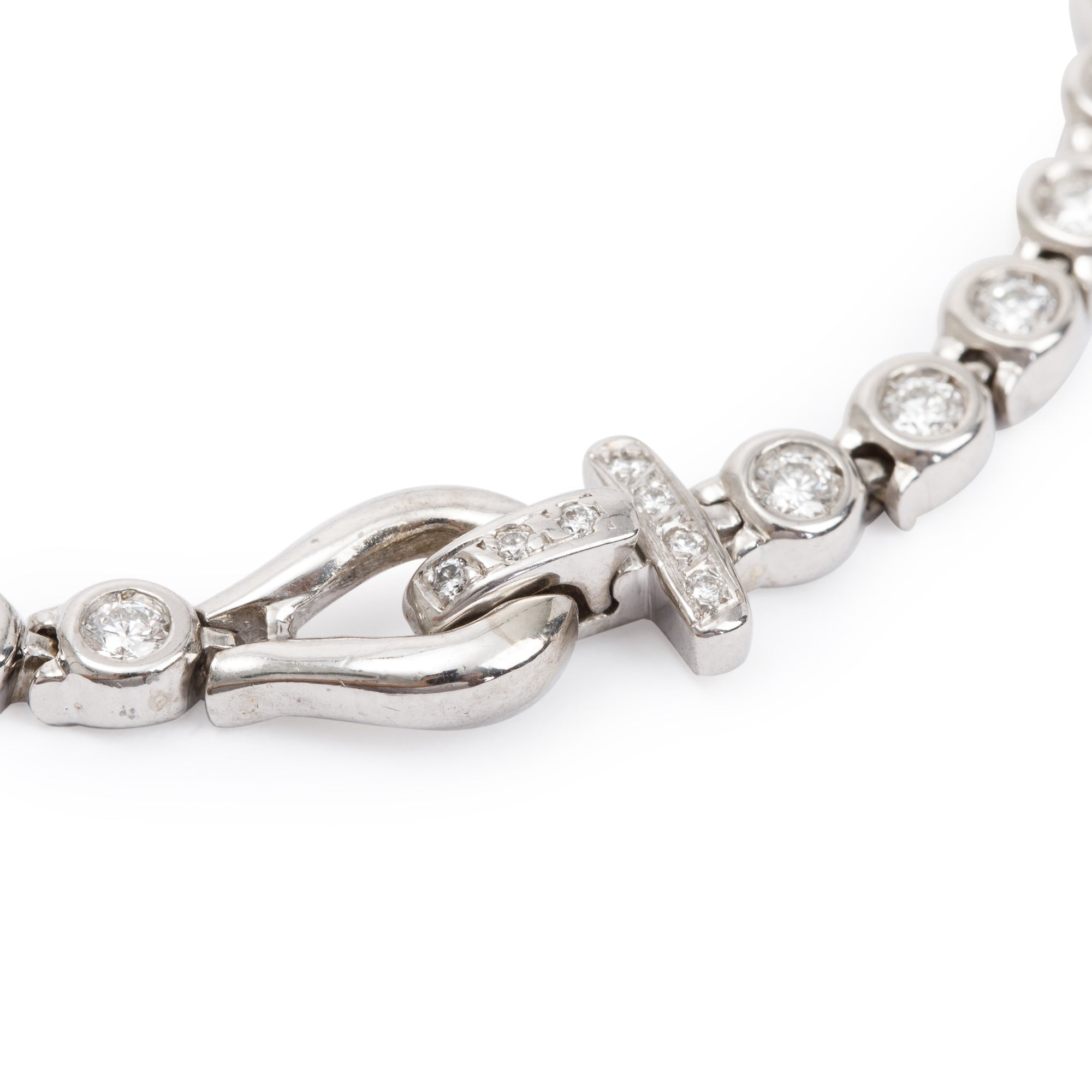14k White Gold 2.11 tcw Diamond Link Bracelet