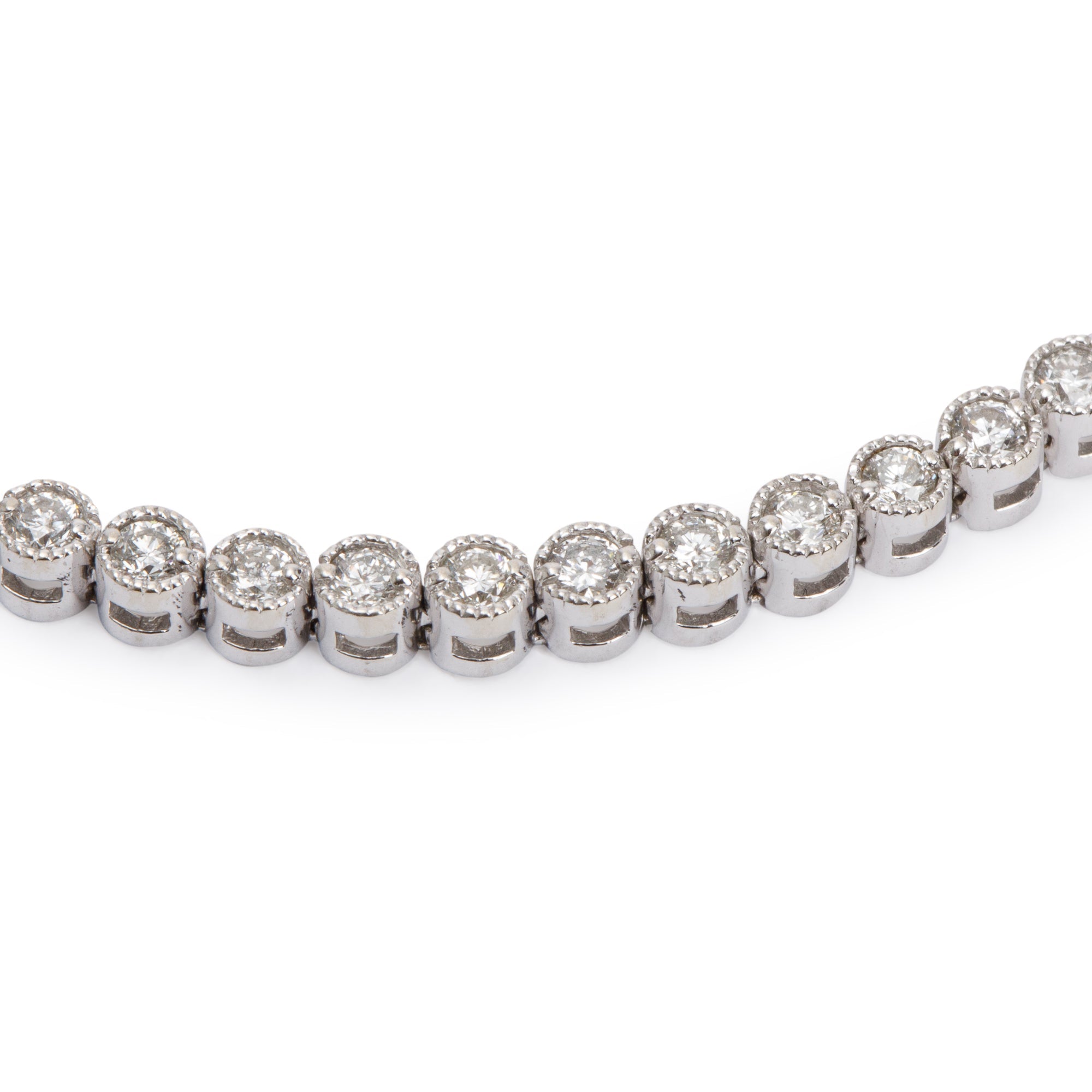 14k White Gold 2.18 tcw Diamond Tennis Bracelet