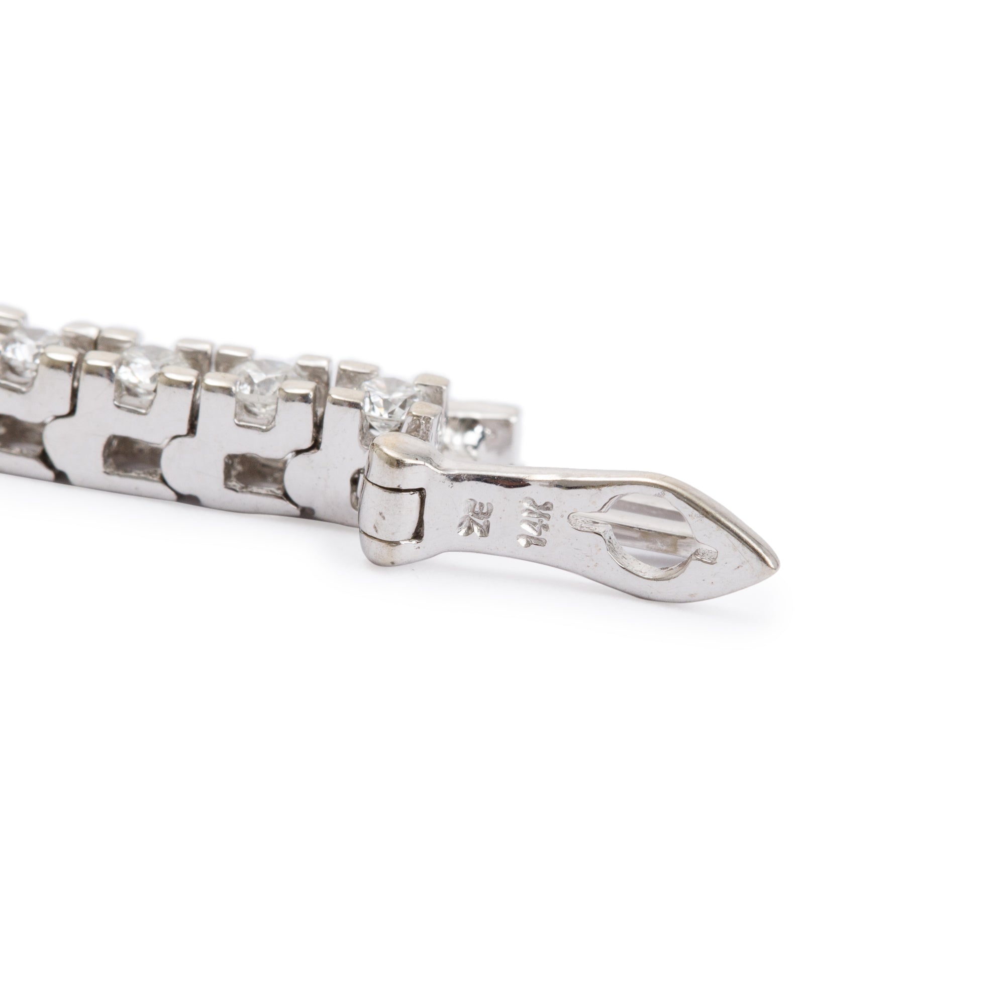 14k White Gold 2.18 tcw. Diamond Tennis Bracelet