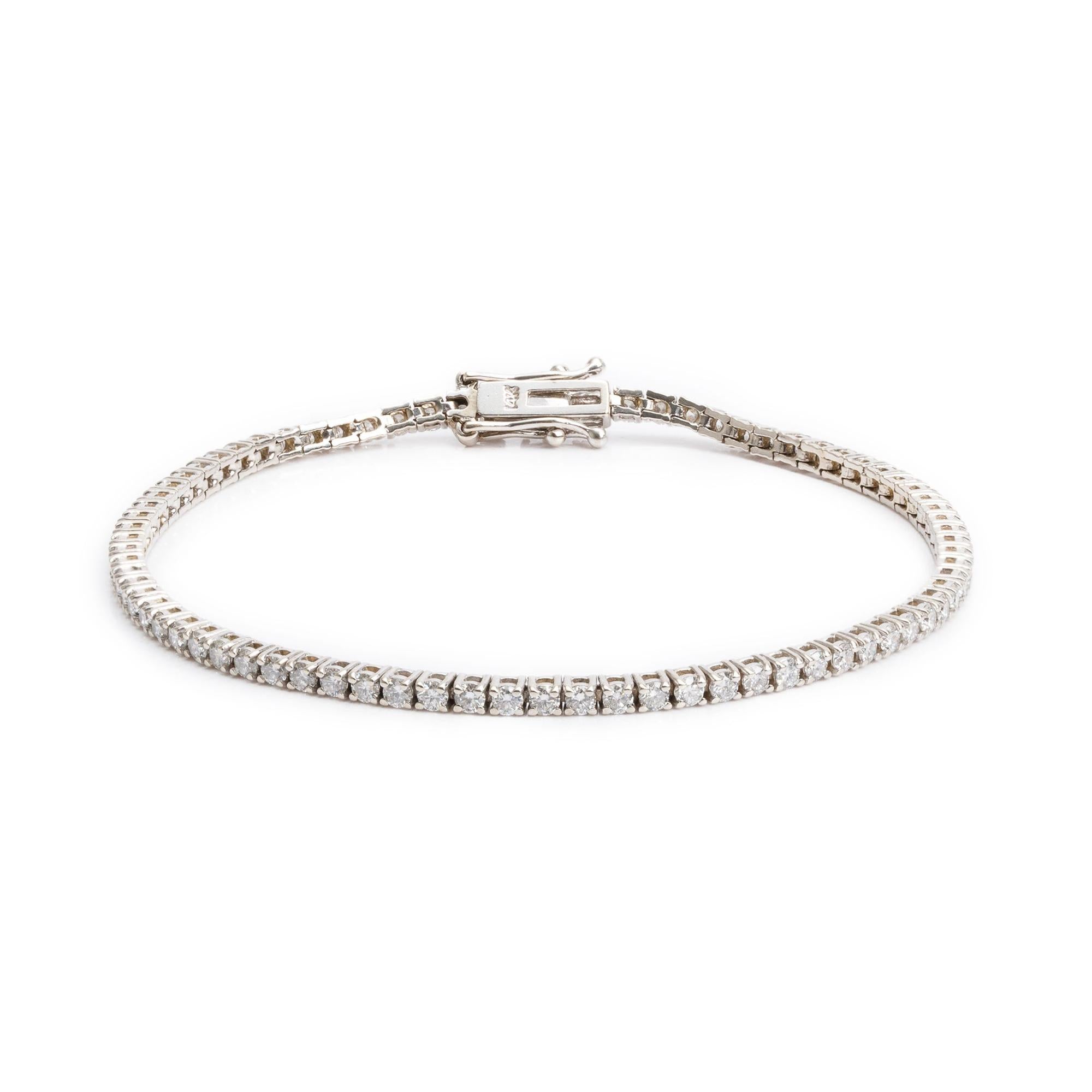 14k White Gold 2.31 tcw. Diamond Tennis Bracelet