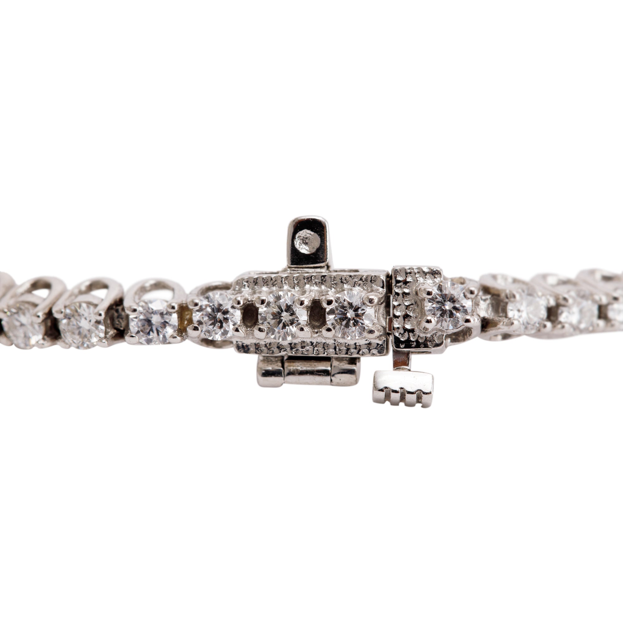 14k White Gold 3.17 tcw. Diamond Tennis Bracelet
