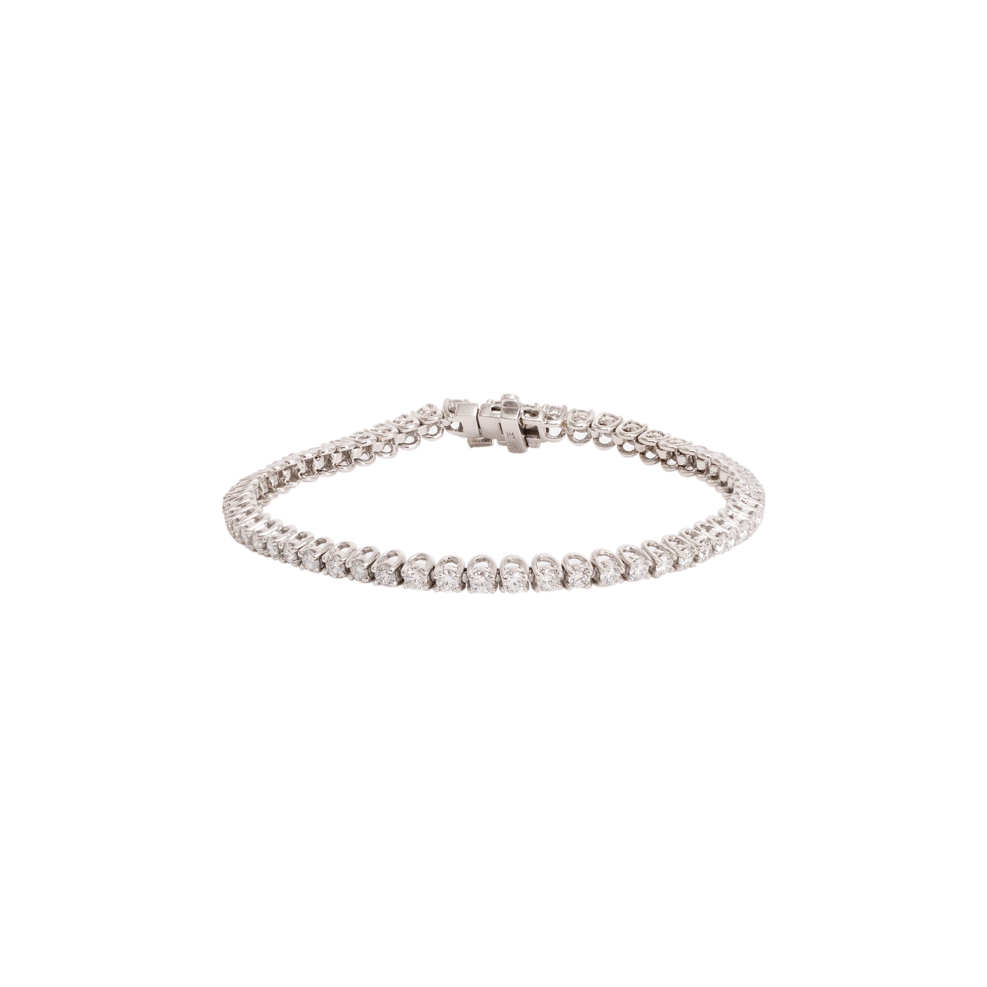 14k White Gold 3.17 tcw. Diamond Tennis Bracelet