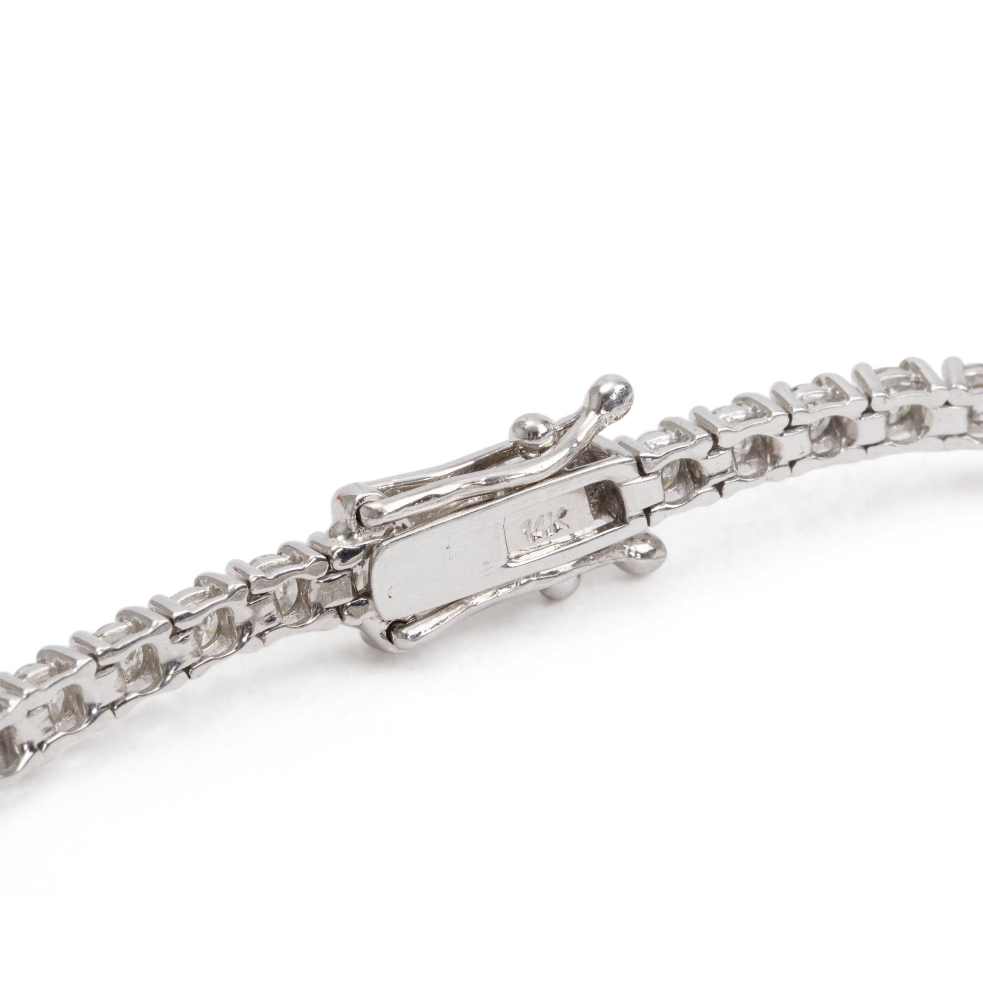 14k White Gold 3.28 tcw. Diamond Tennis Bracelet
