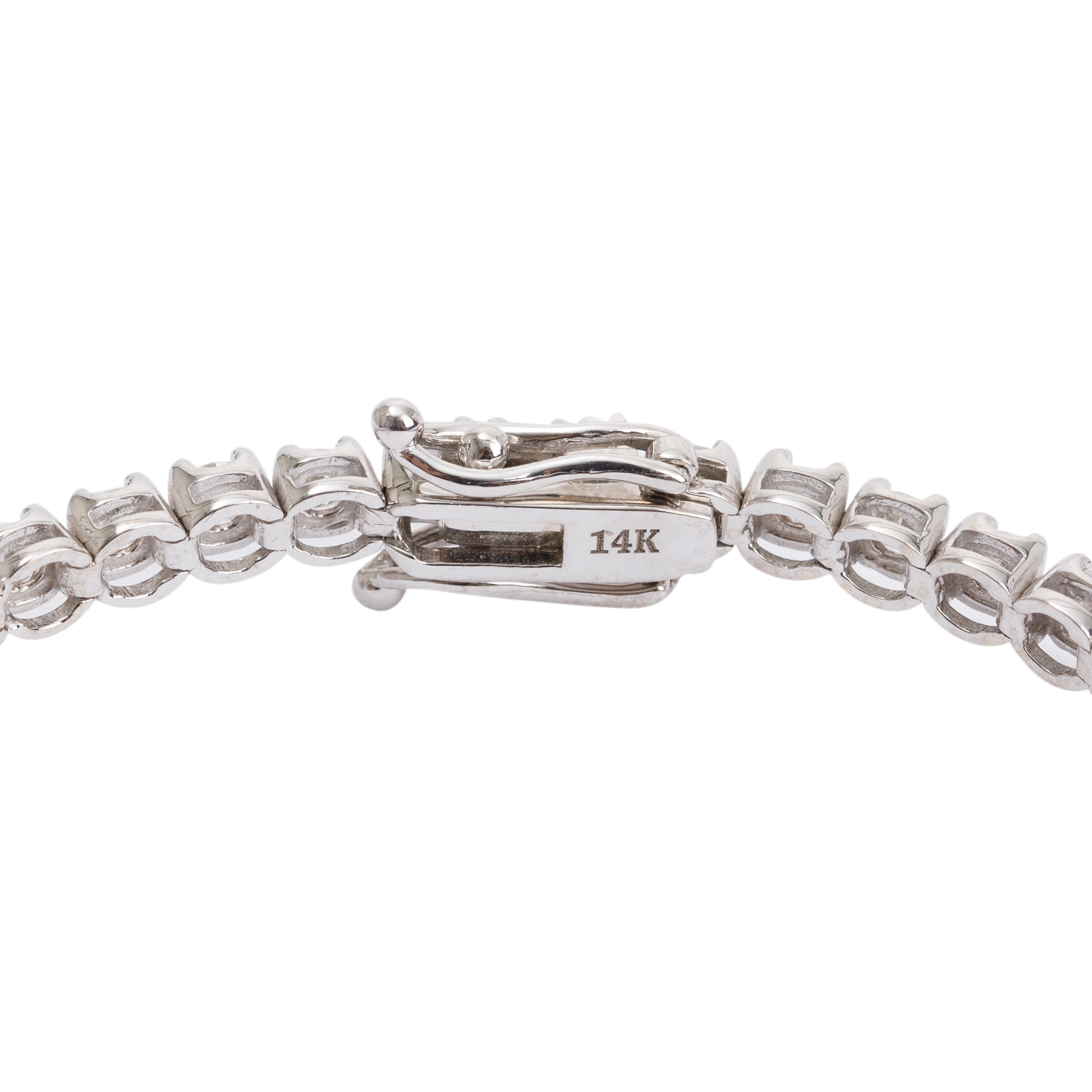 14k White Gold 3.42 tcw. Diamond Tennis Bracelet